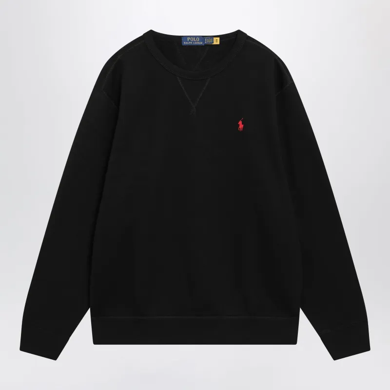 Black Cotton-Blend Crewneck Sweatshirt made by Polo by Ralph Lauren