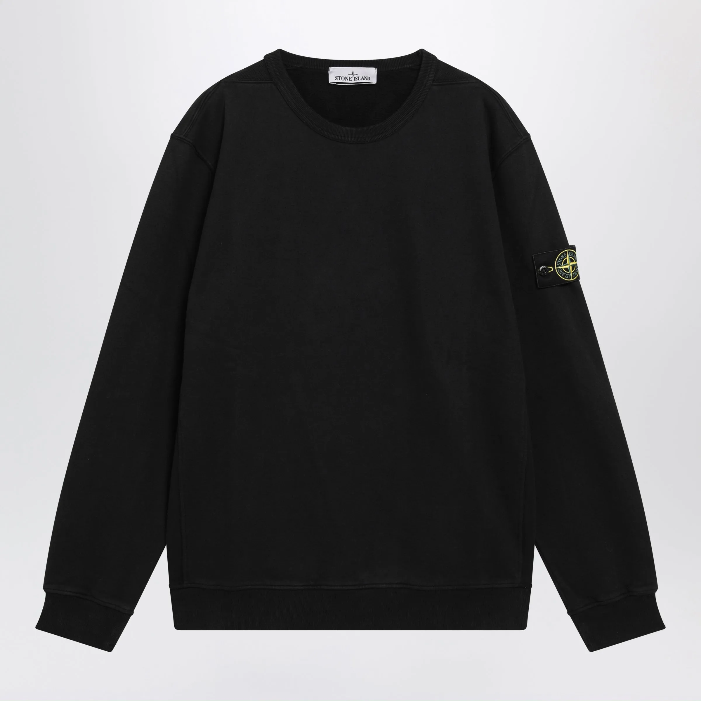 Black Cotton Crewneck Sweatshirt sold by Wanan Luxury