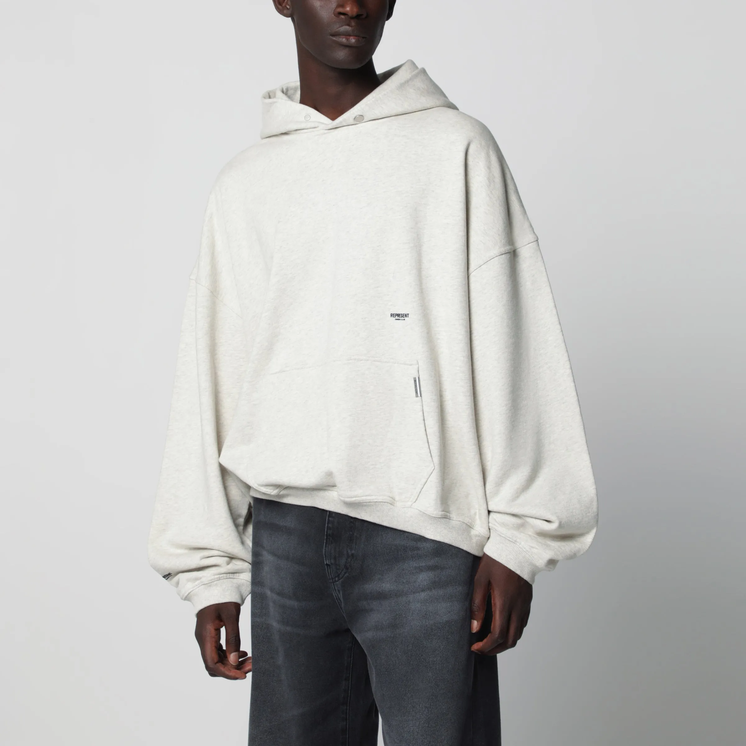Cream Micro Owners Club Cotton Hoodie sold by Wanan Luxury