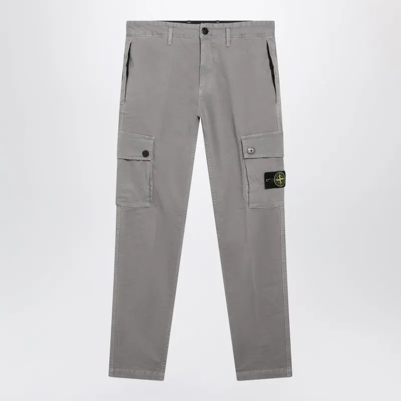 Grey Cotton Cargo Trousers made by Stone Island