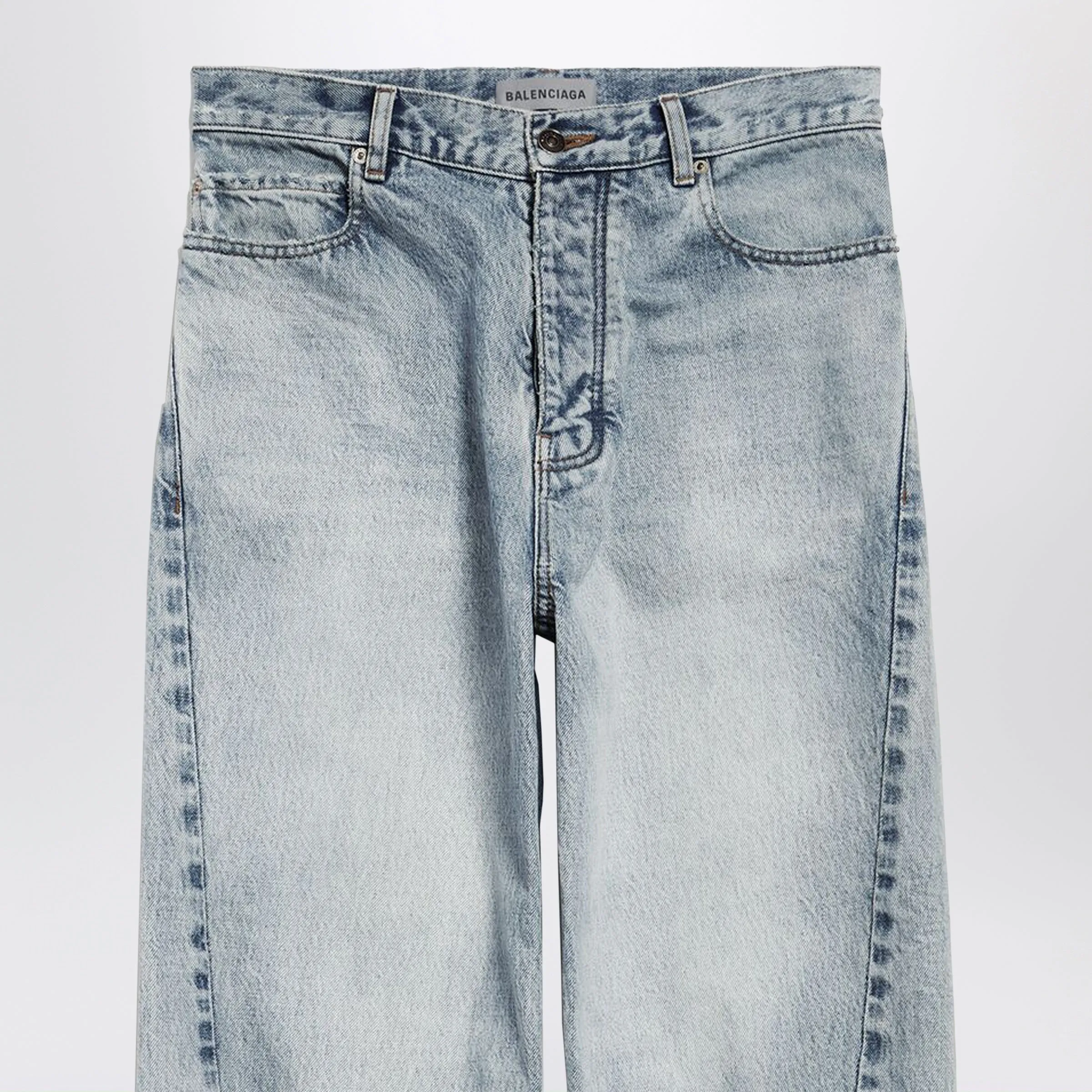 Twisted-Seam Jeans In Faded Light Blue Denim sold by Wanan Luxury product image thumbnail 2