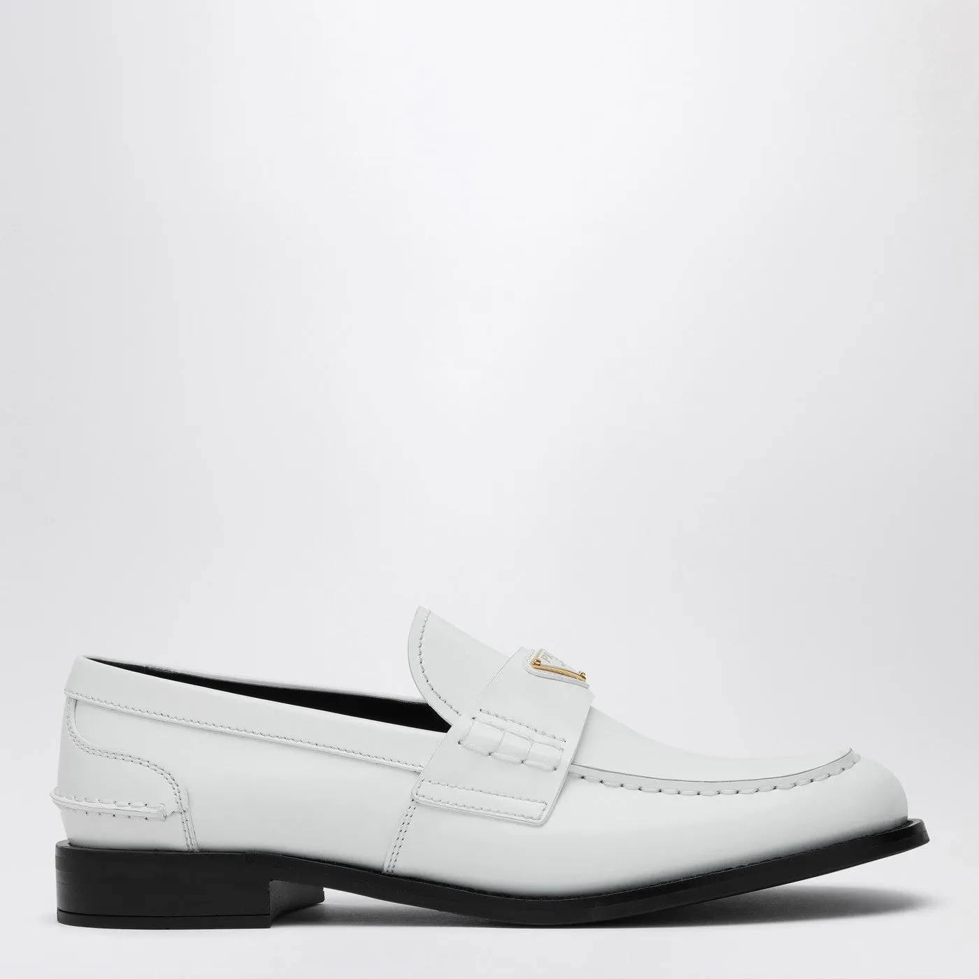 White Brushed Leather Loafer sold by Wanan Luxury