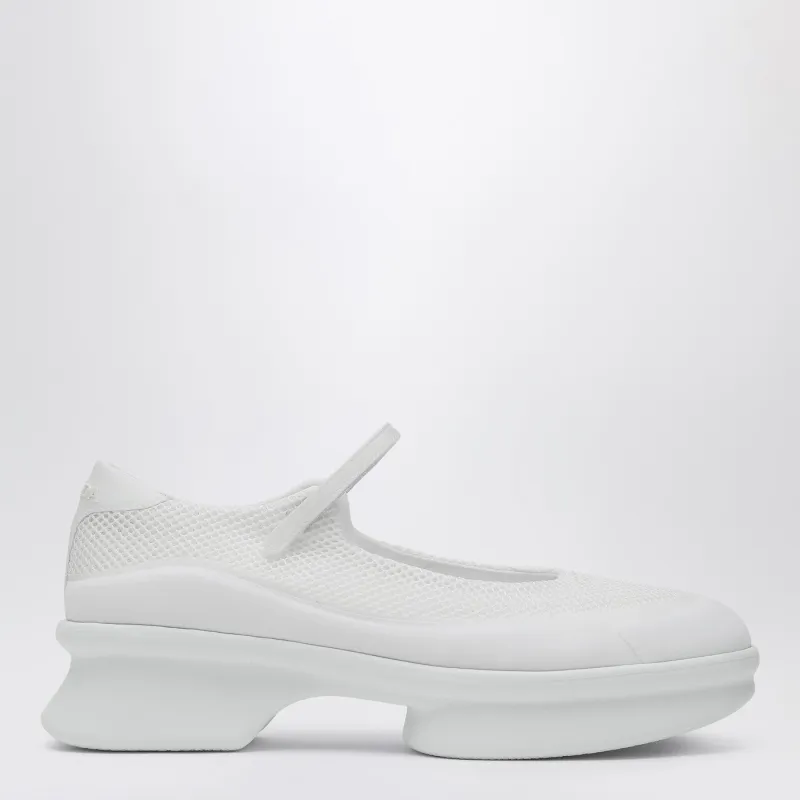 White Mesh Ballerina made by Prada