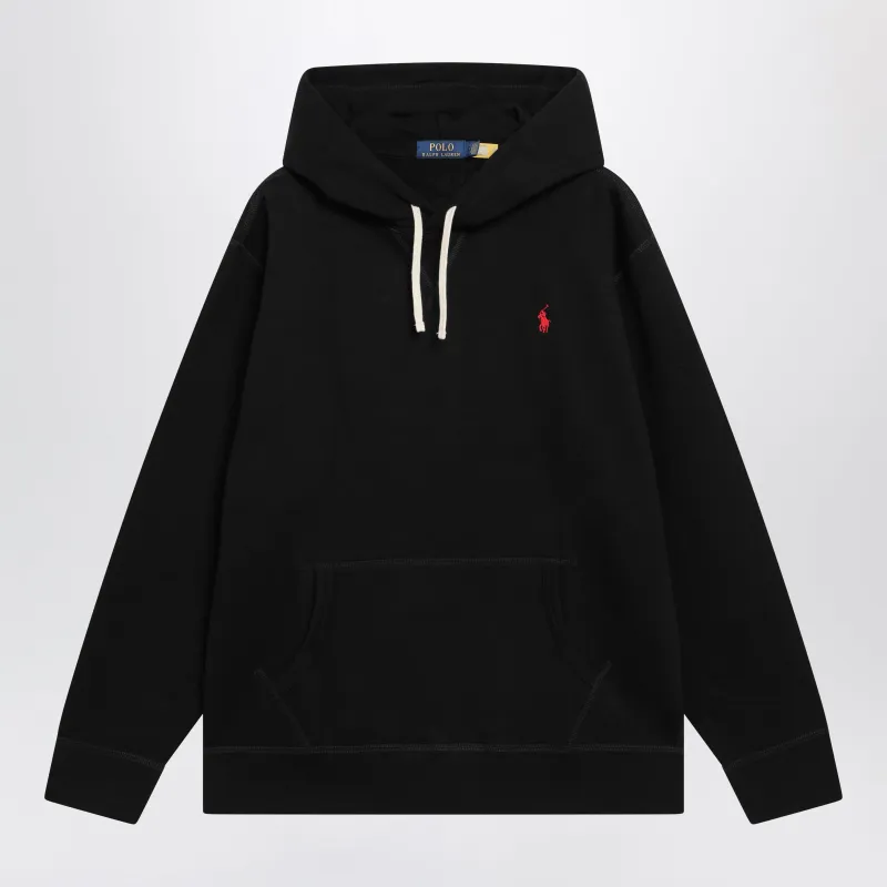 Black Cotton Hoodie made by Polo by Ralph Lauren