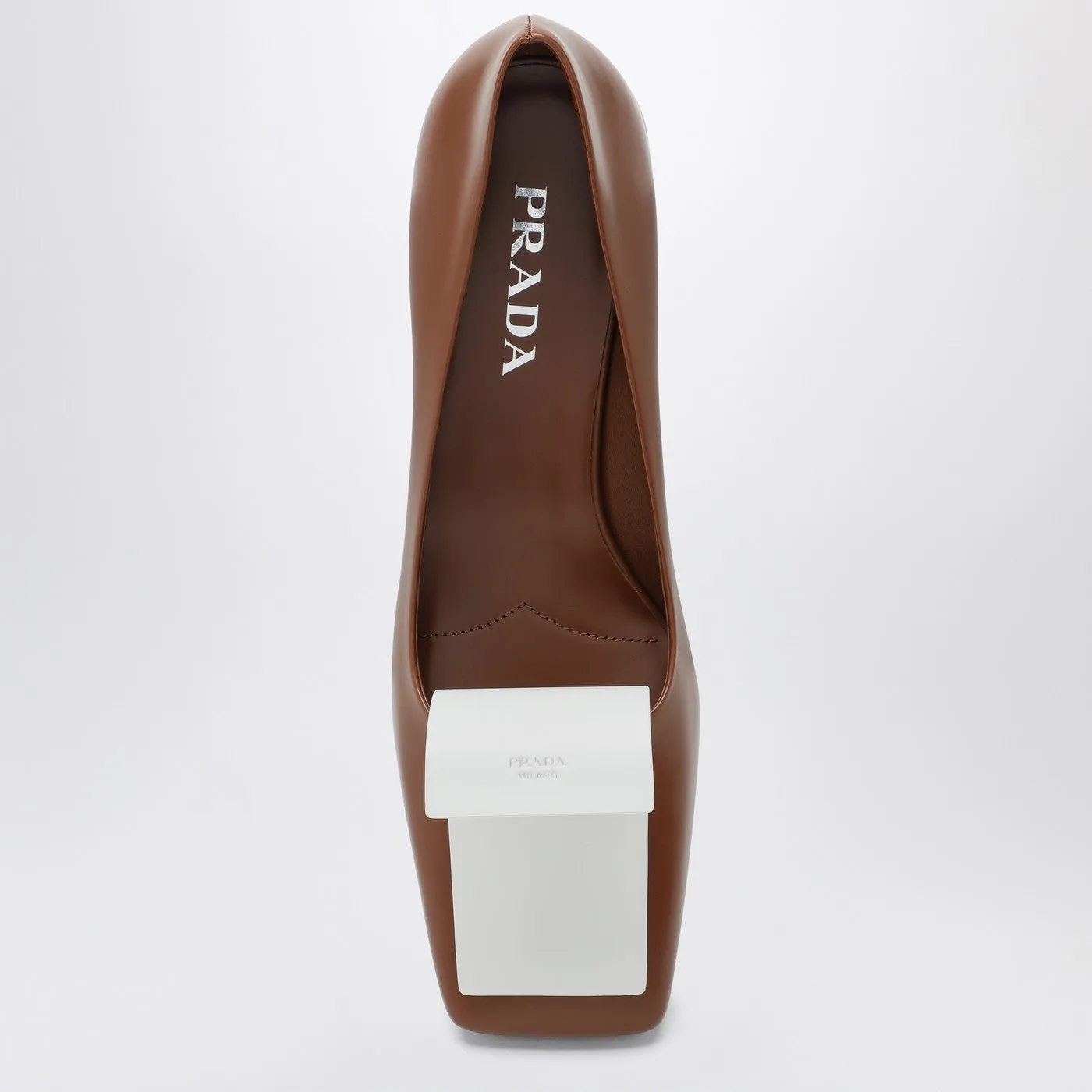 Tabacco And White Leather Décolleté sold by Wanan Luxury product image thumbnail 3