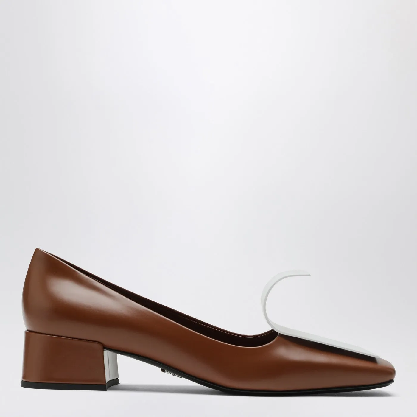 Tabacco And White Leather Décolleté sold by Wanan Luxury