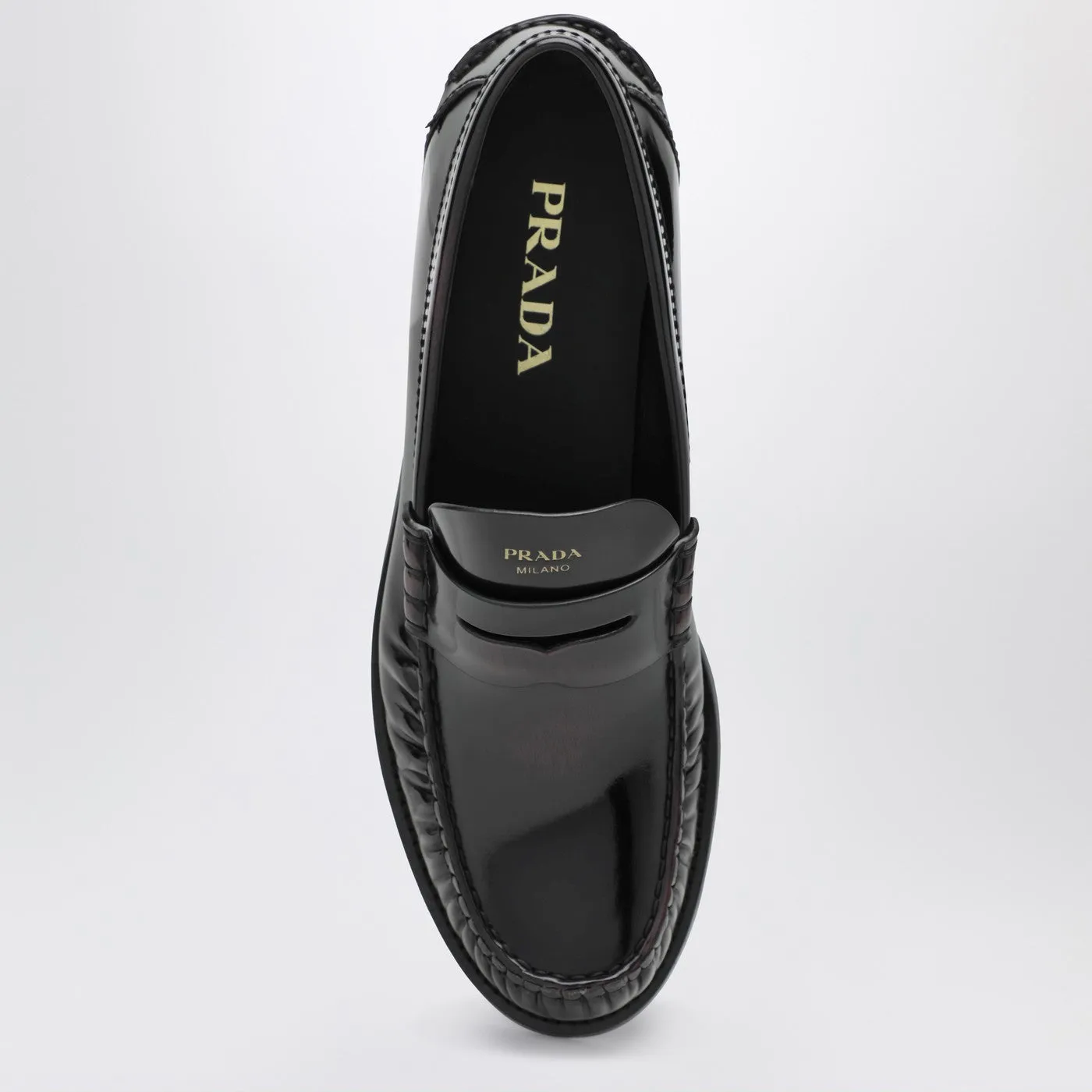 Cordovan Polished Leather Loafers sold by Wanan Luxury product image thumbnail 3
