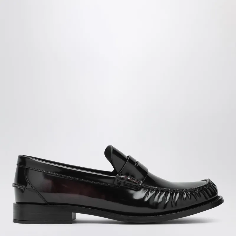 Cordovan Polished Leather Loafers made by Prada