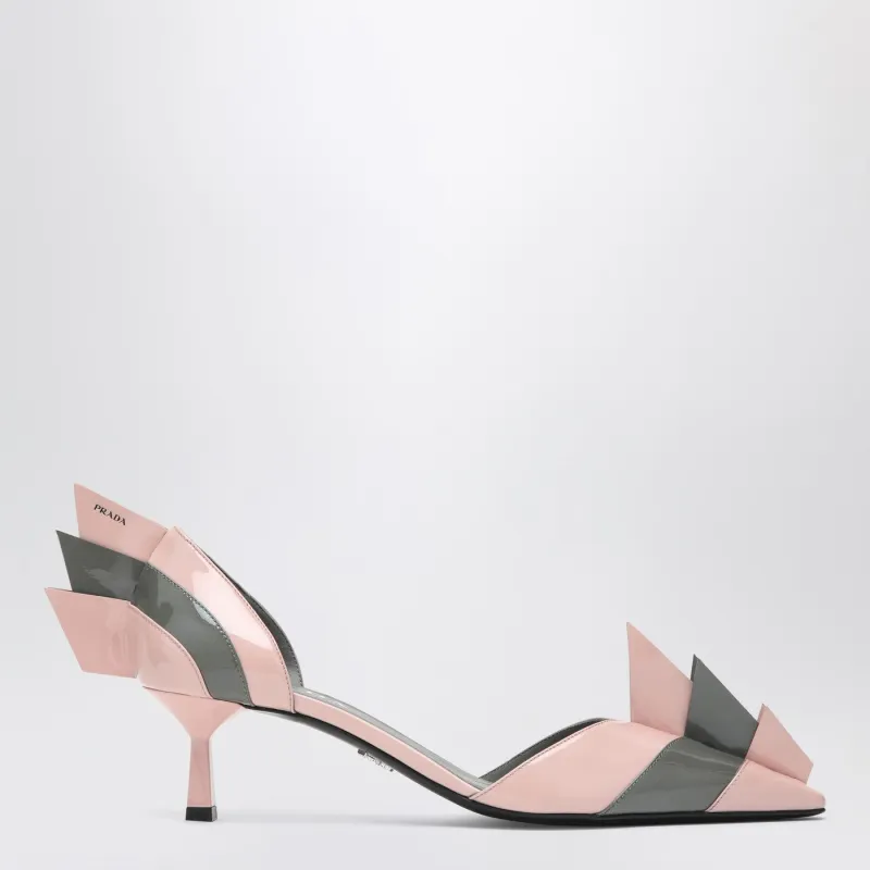 Patent Leather Pumps In Orchid/Steel made by Prada