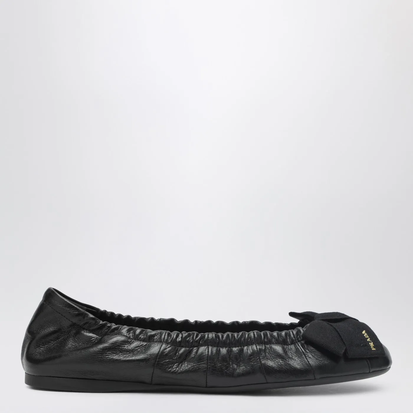 Black Patent Leather Ballet Flats With Bow sold by Wanan Luxury