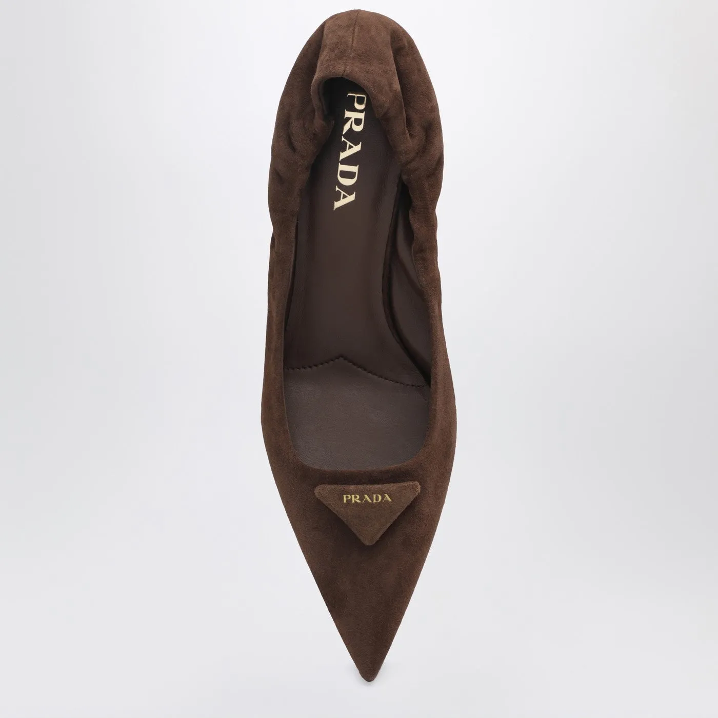 Cocoa-Colored Suede Pumps sold by Wanan Luxury product image thumbnail 3