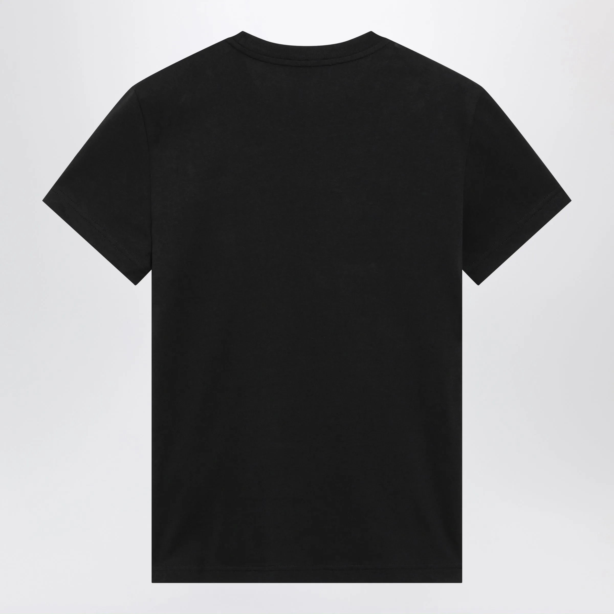 Black Cotton T-Shirt With Logo sold by Wanan Luxury product image thumbnail 2