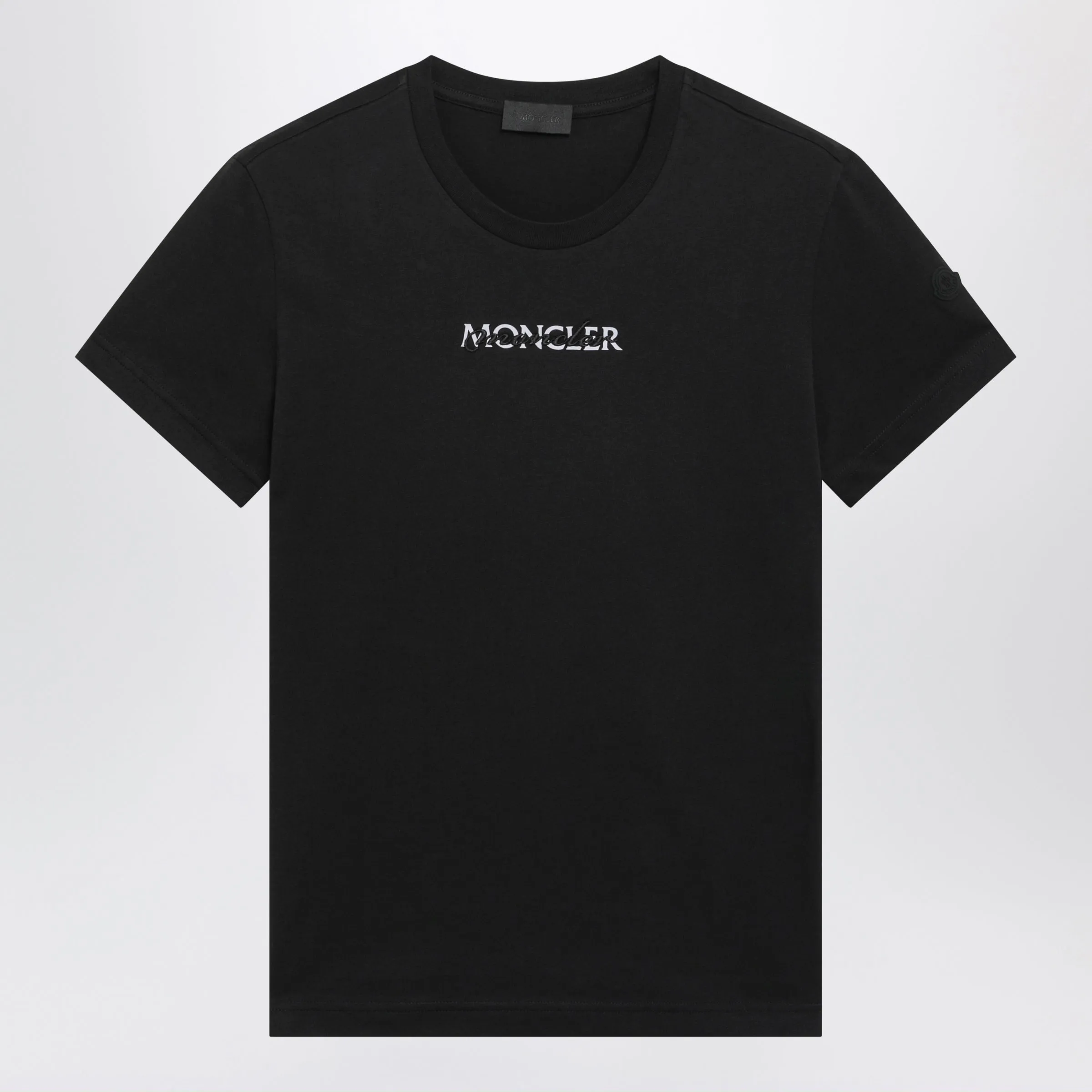 Black Cotton T-Shirt With Logo sold by Wanan Luxury