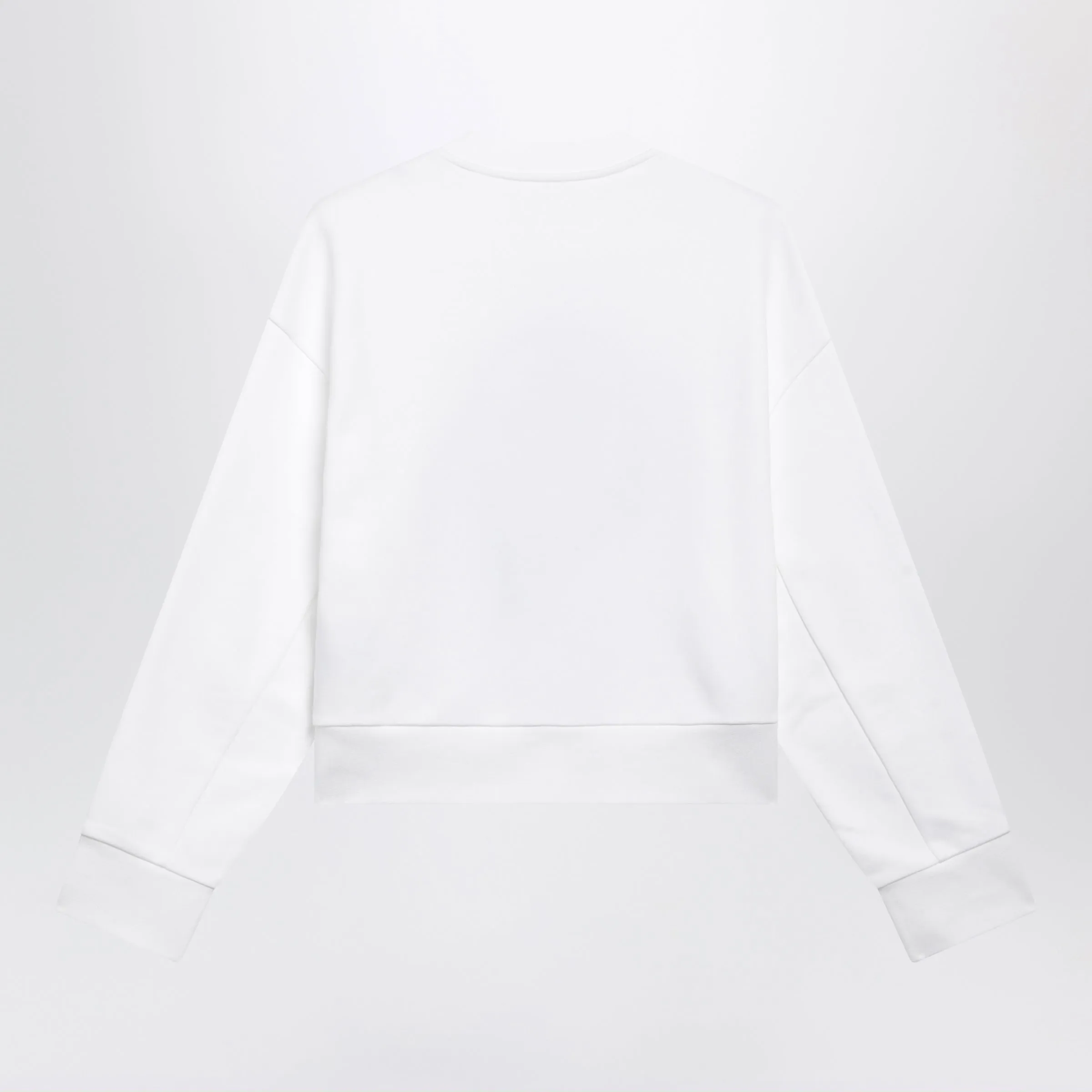 White Cotton Sweatshirt With Embroidered Logo sold by Wanan Luxury product image thumbnail 2