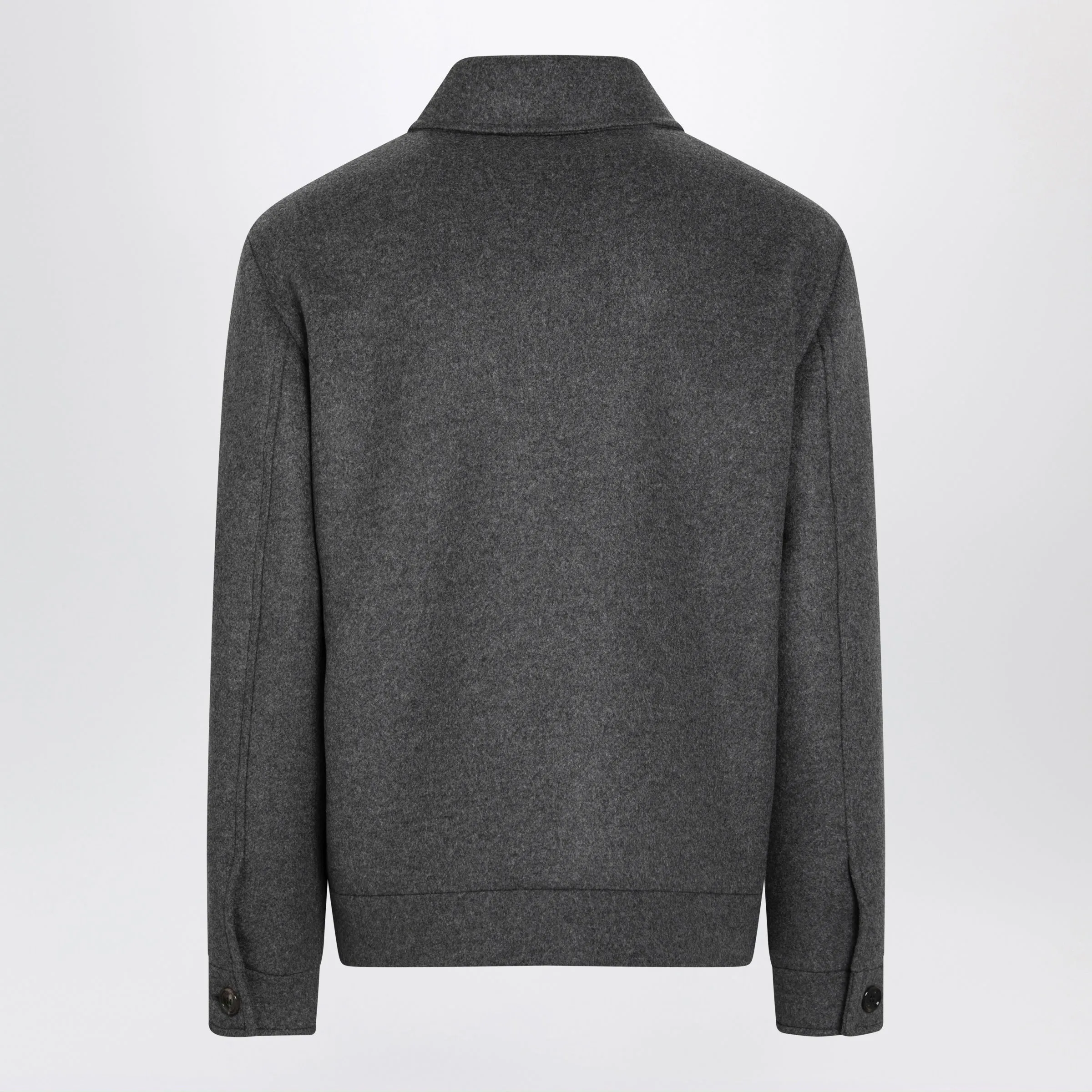 Grey Wool And Cashmere-Blend Overshirt Jacket sold by Wanan Luxury product image thumbnail 2