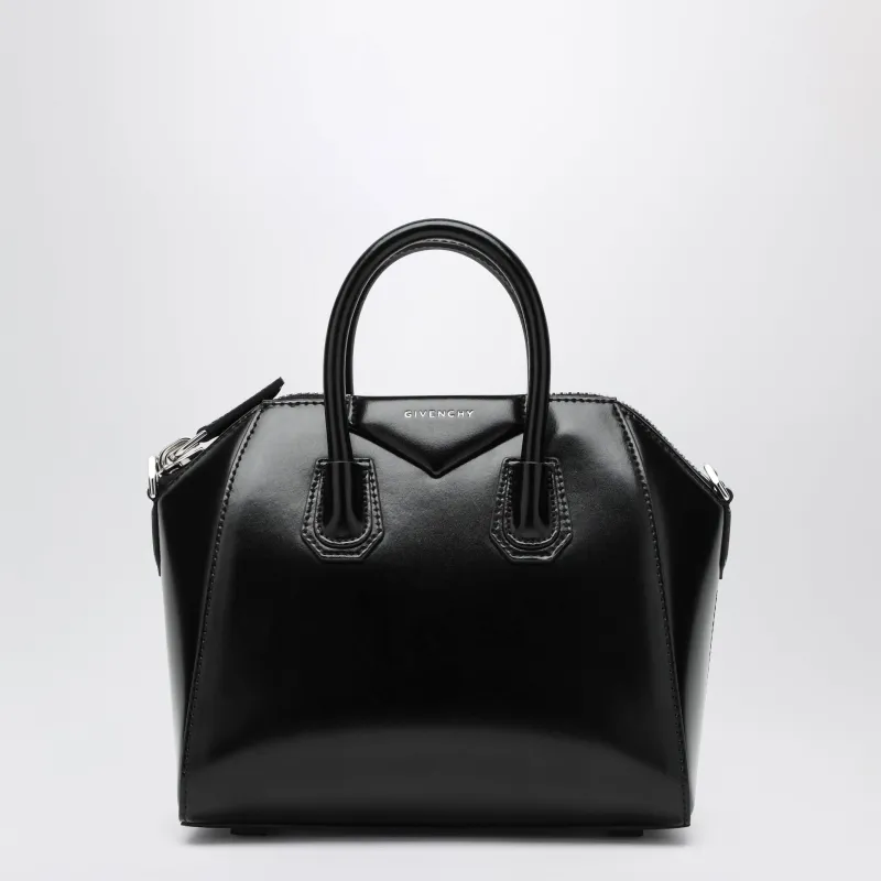 Black Antigona Mini Leather Bag made by Givenchy