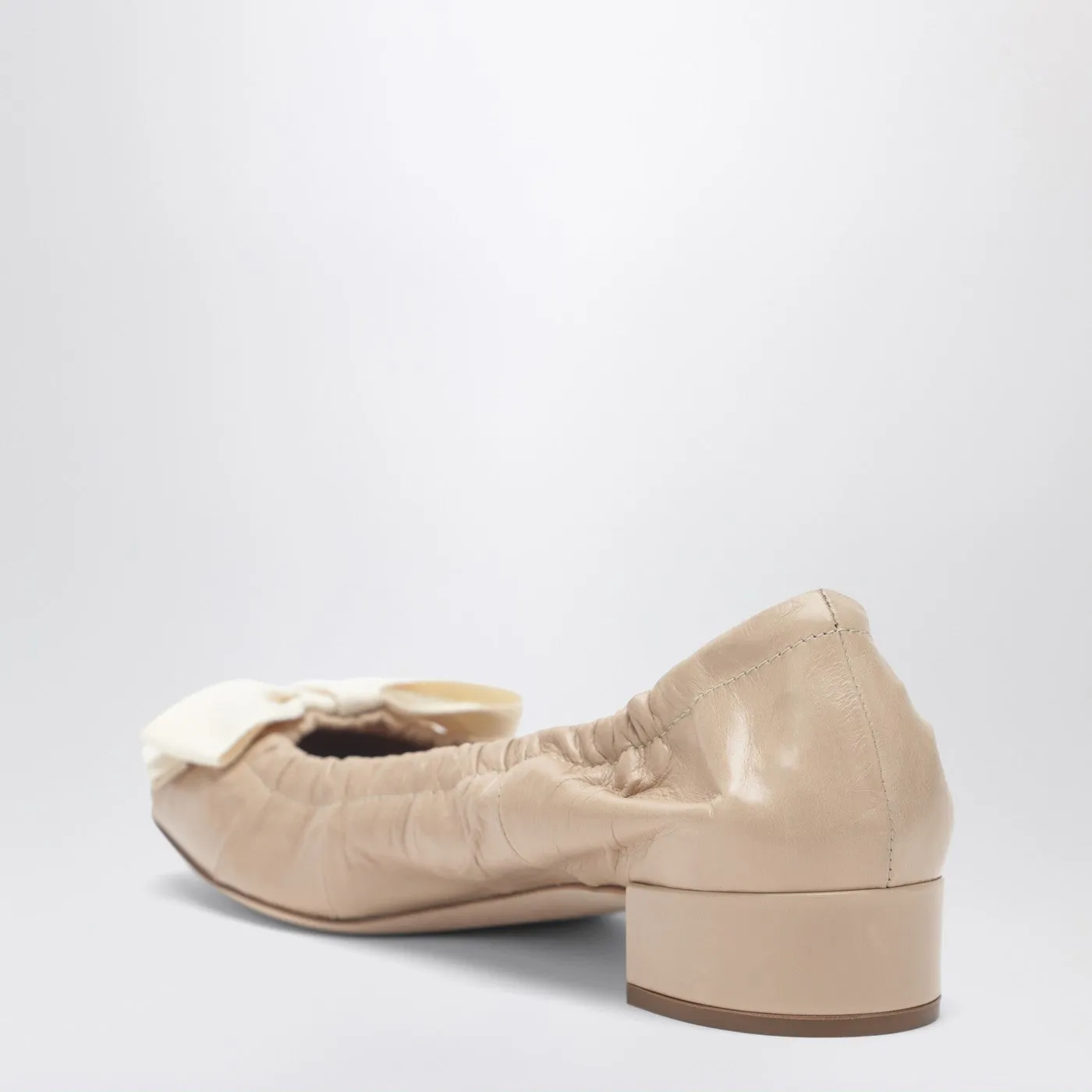 Sand-Colored Ballerina Flats With Maxi Bow sold by Wanan Luxury product image thumbnail 2
