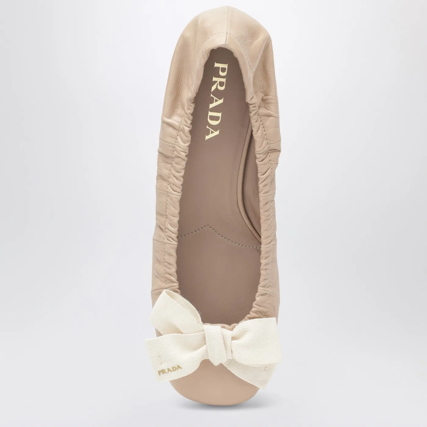 Sand-Colored Ballerina Flats With Maxi Bow sold by Wanan Luxury product image thumbnail 3