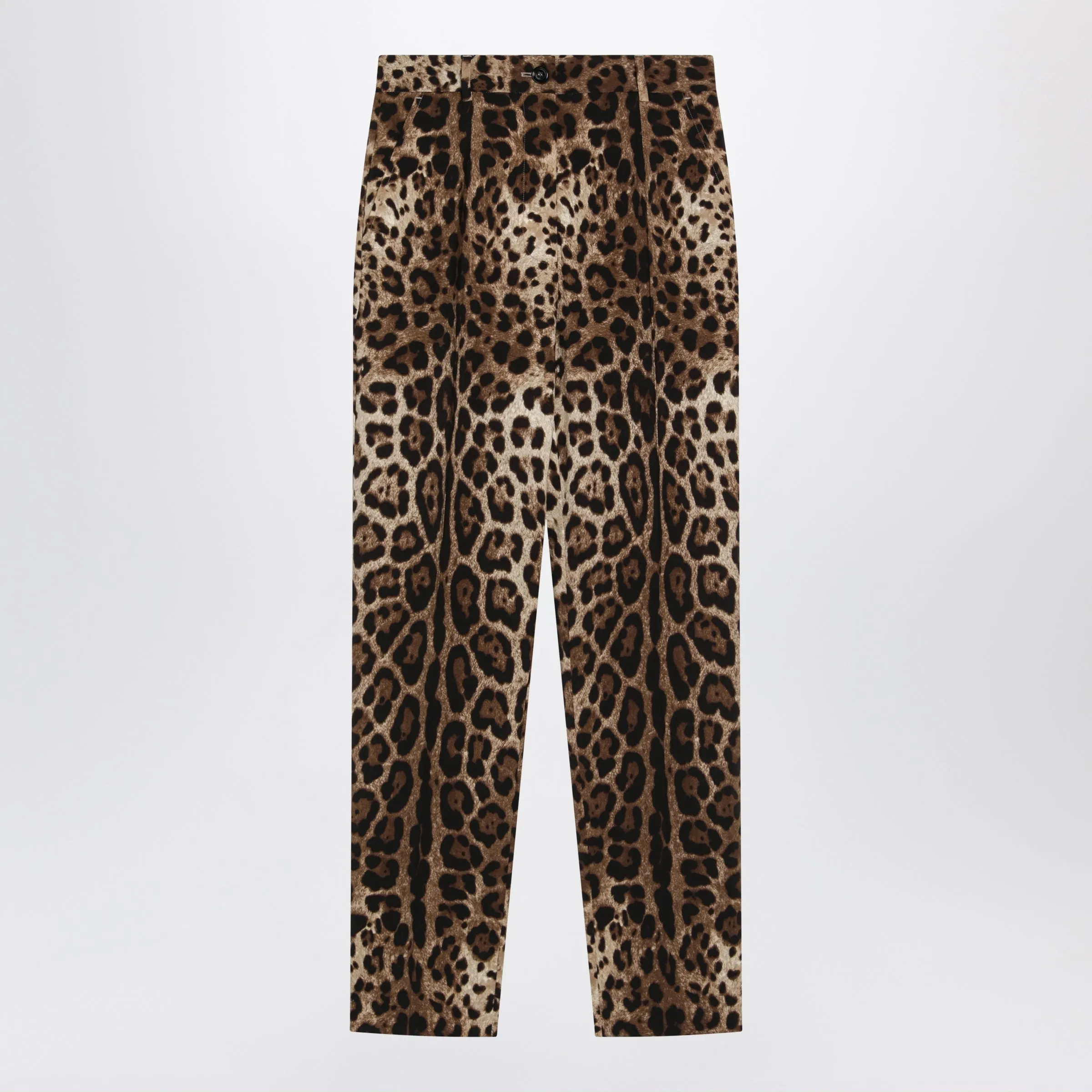 Leopard-Print Stretch Wool Canvas Pants sold by Wanan Luxury