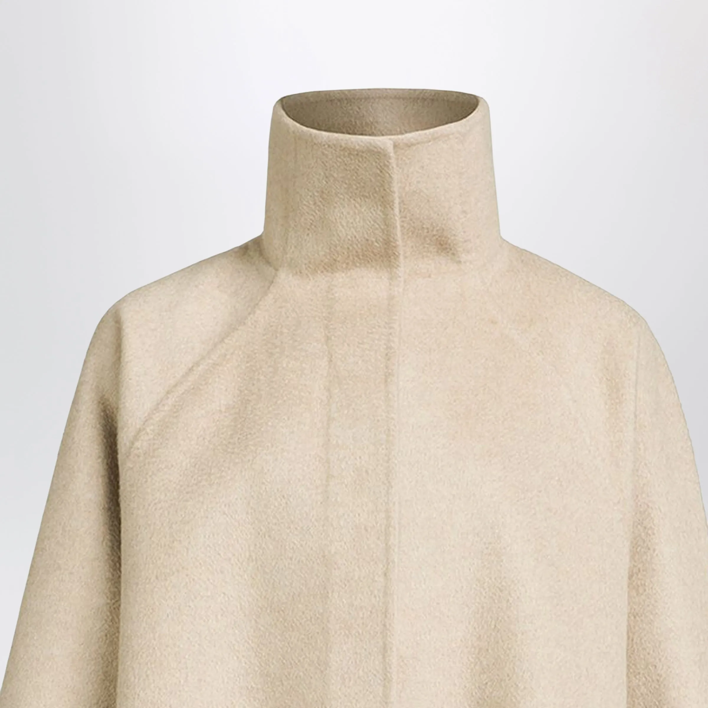 Asymmetric Double-Face Cashmere Coat In Beige sold by Wanan Luxury product image thumbnail 2