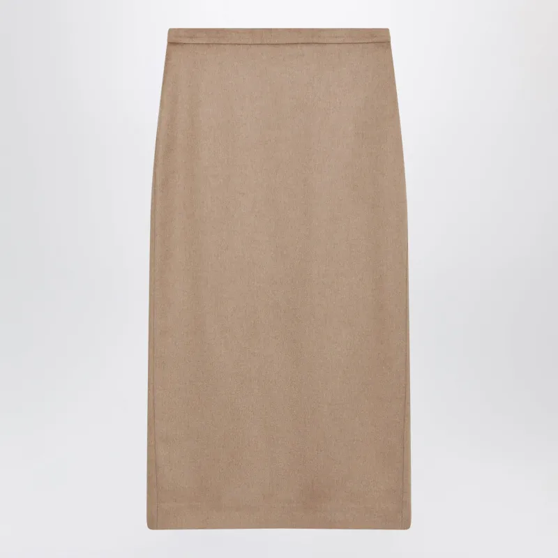 Camel Brushed Pencil Skirt made by MaxMara