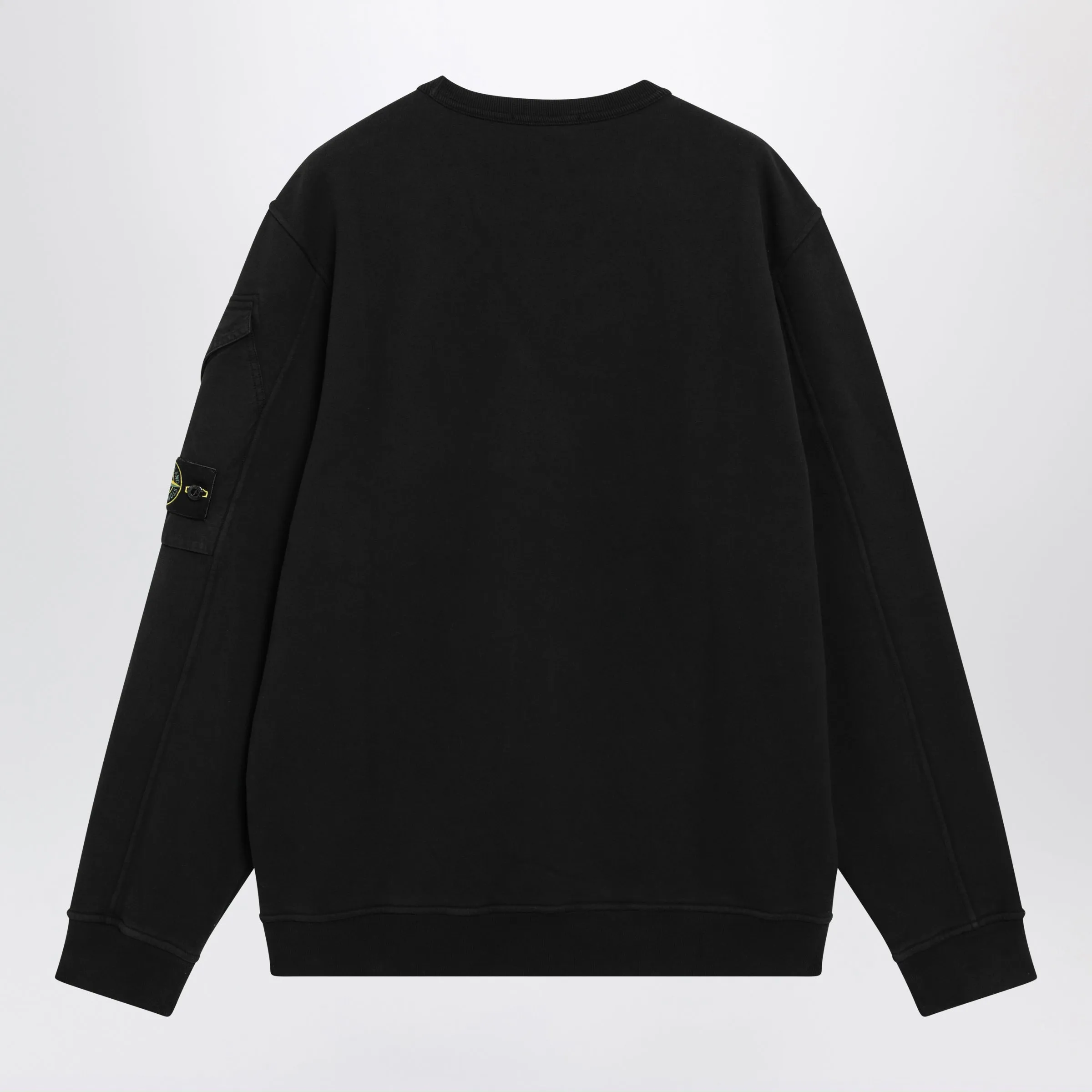 Black Cotton Crewneck Sweatshirt sold by Wanan Luxury product image thumbnail 2