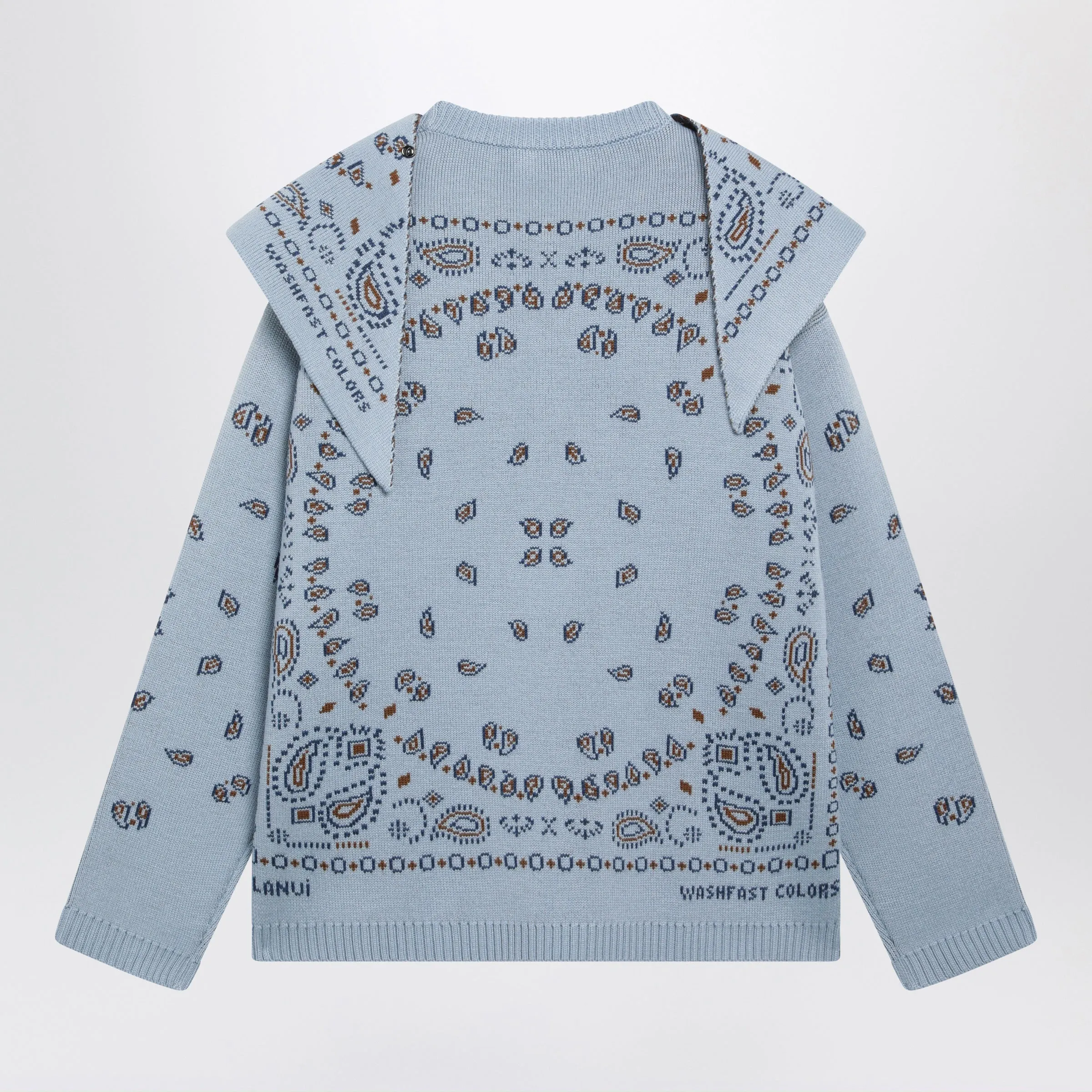 Light Blue Bandana Jacquard Sweater sold by Wanan Luxury product image thumbnail 2