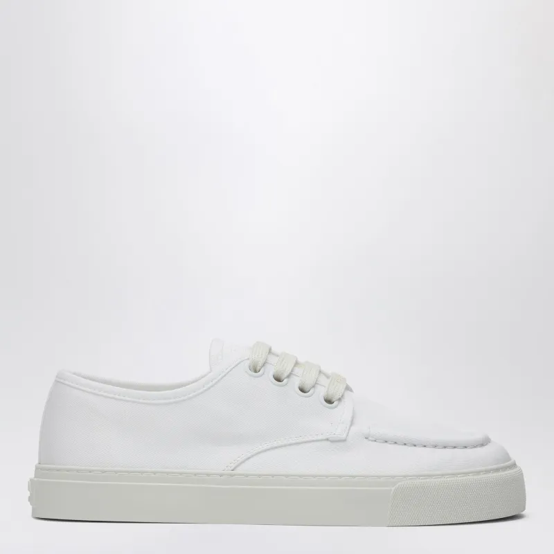 White Sneakers In Cotton Canvas made by Prada