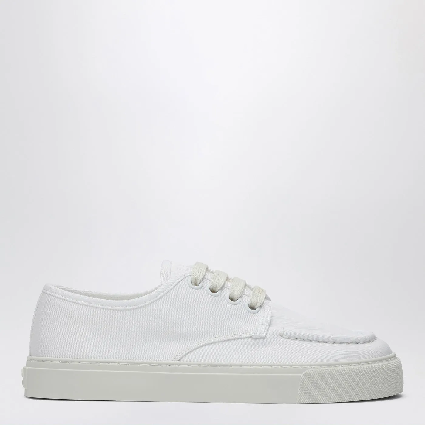 White Sneakers In Cotton Canvas sold by Wanan Luxury