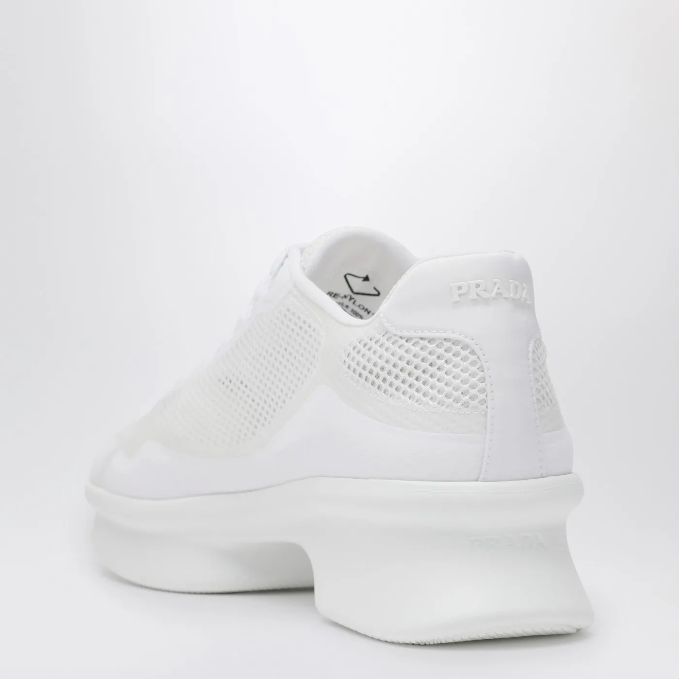 White Fabric And Mesh Low-Top Sneakers sold by Wanan Luxury product image thumbnail 2