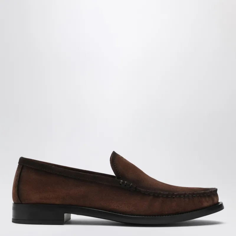 Brown Suede Leather Loafers made by Prada