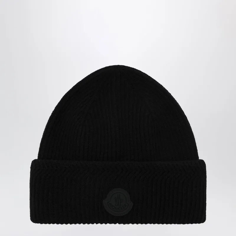 Black Wool And Cashmere Beanie made by Moncler