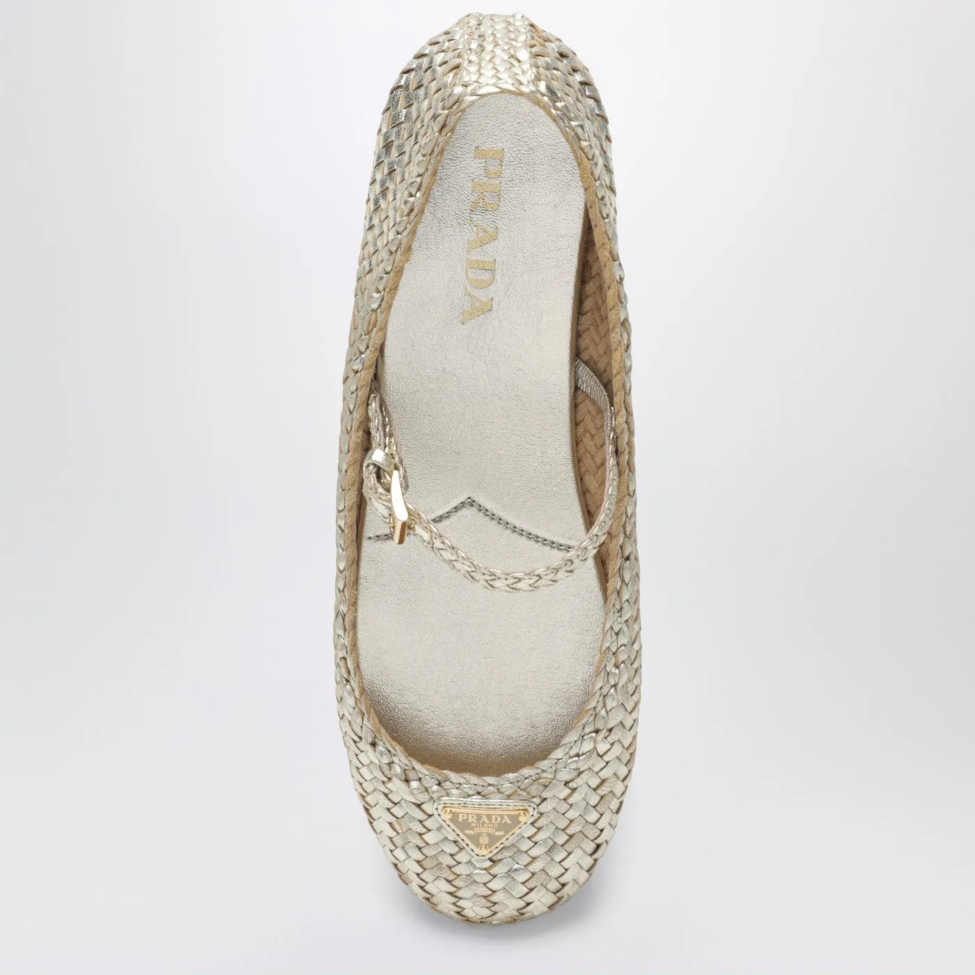 Gold Woven Leather Ballet Flats sold by Wanan Luxury product image thumbnail 3