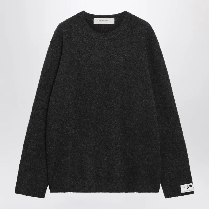 Grey Bouclé Wool Sweater made by Golden Goose