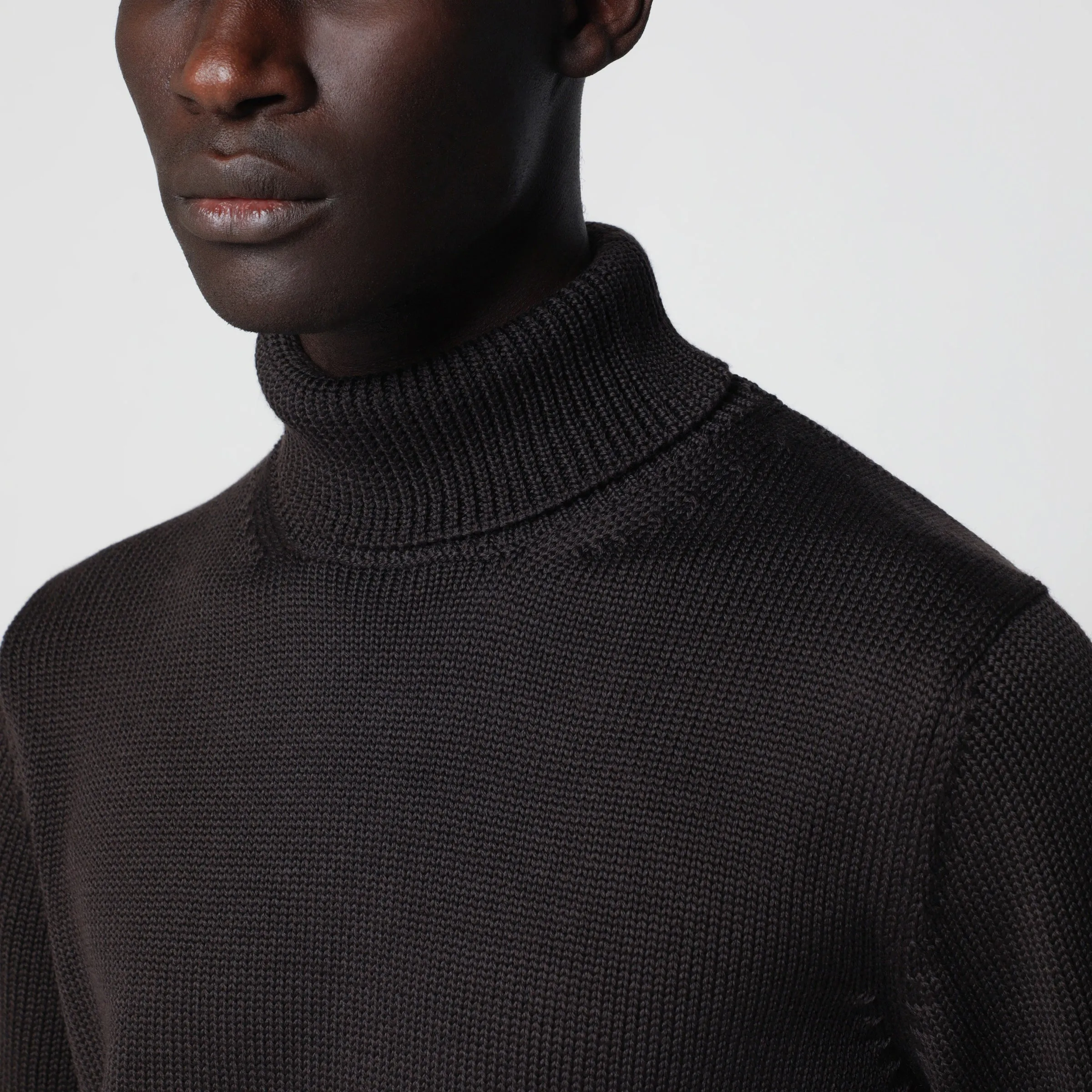 Brown Wool Turtleneck Sweater sold by Wanan Luxury product image thumbnail 2