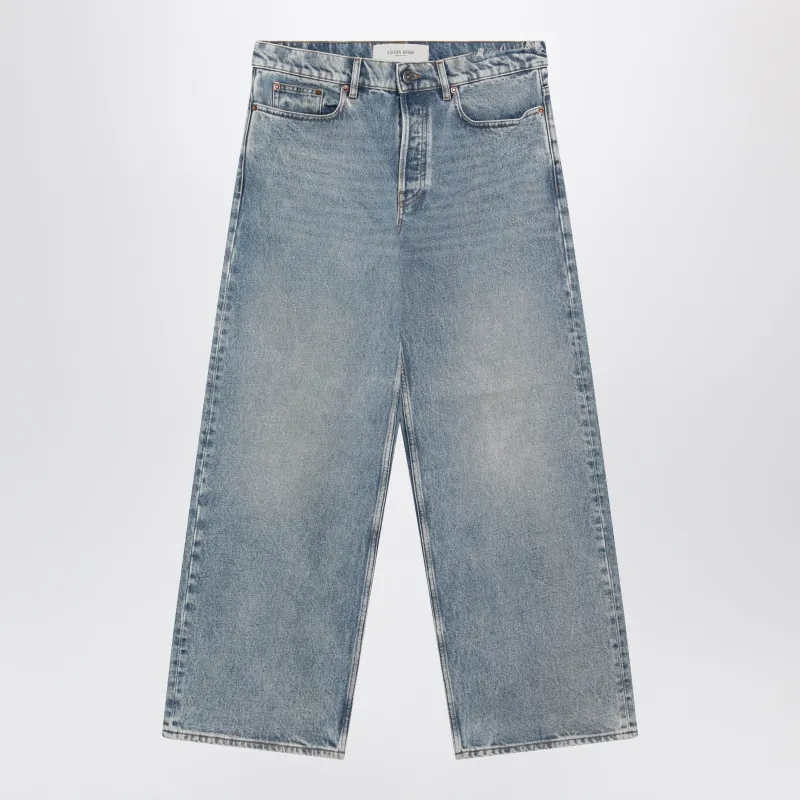 Light Blue Washed-Effect Jeans made by Golden Goose