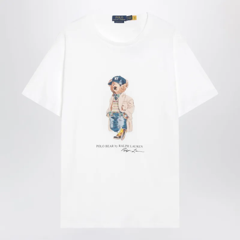 White Polo Bear Custom Slim-Fit T-Shirt made by Polo by Ralph Lauren