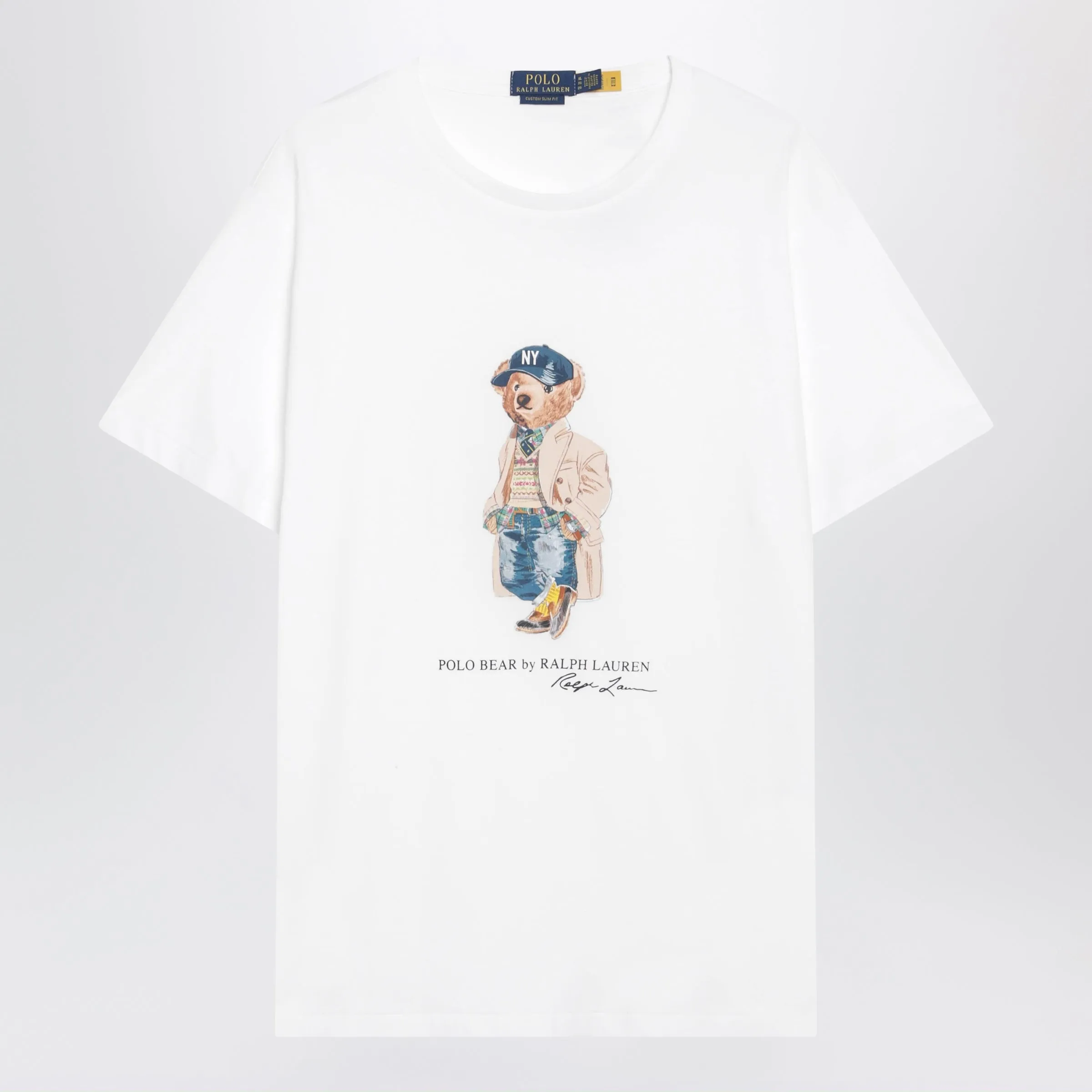 White Polo Bear Custom Slim-Fit T-Shirt sold by Wanan Luxury