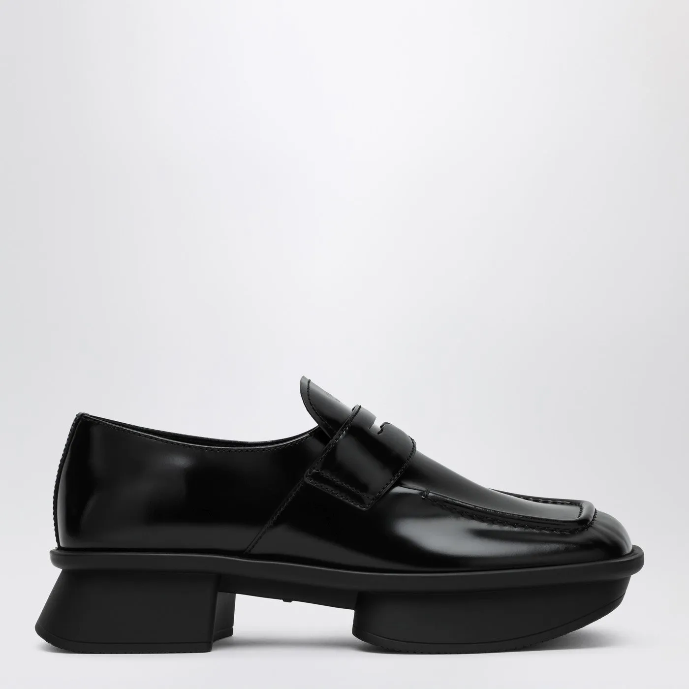 Black Brushed Leather Moccasins Equal sold by Wanan Luxury