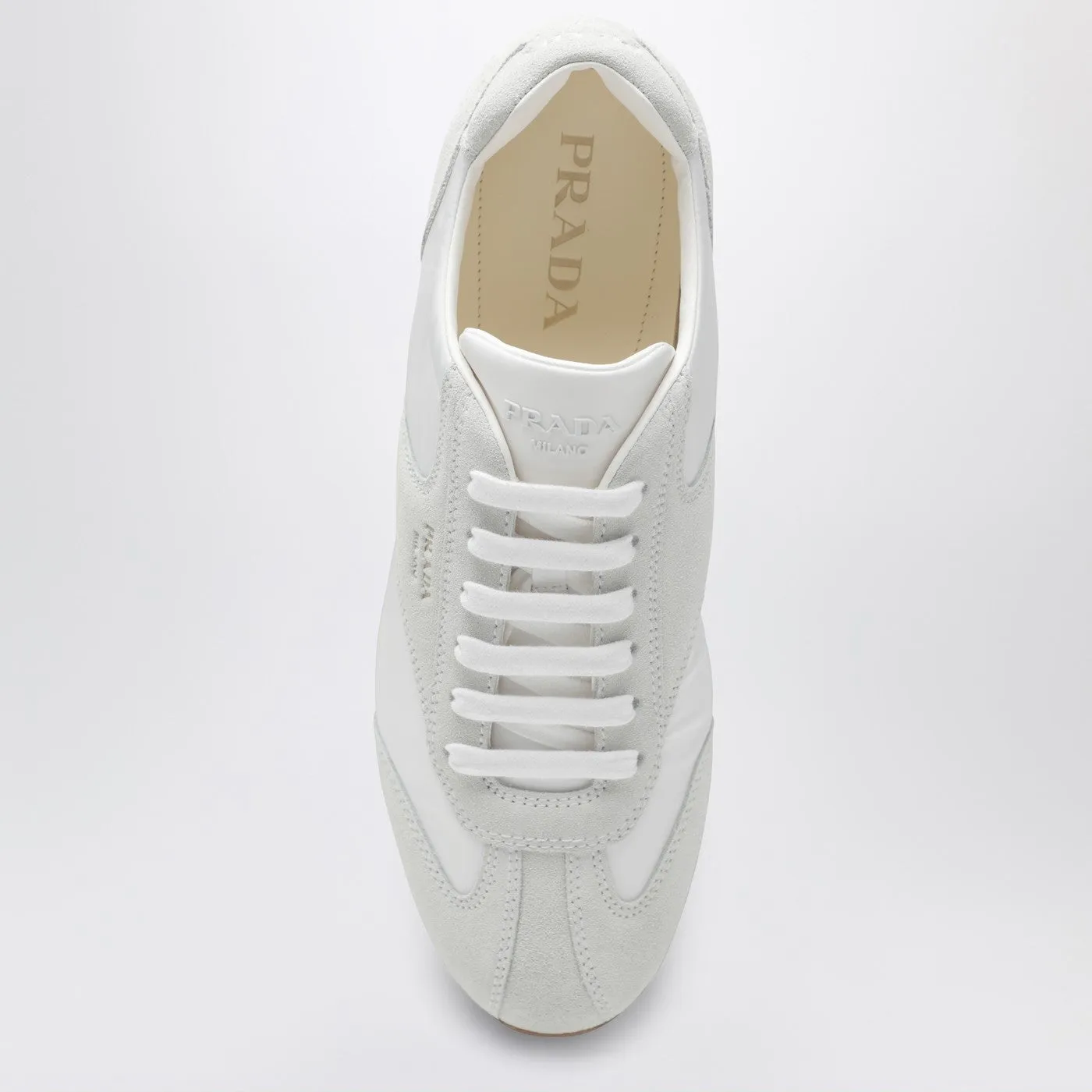 White Fabric And Suede Sneakers sold by Wanan Luxury product image thumbnail 3