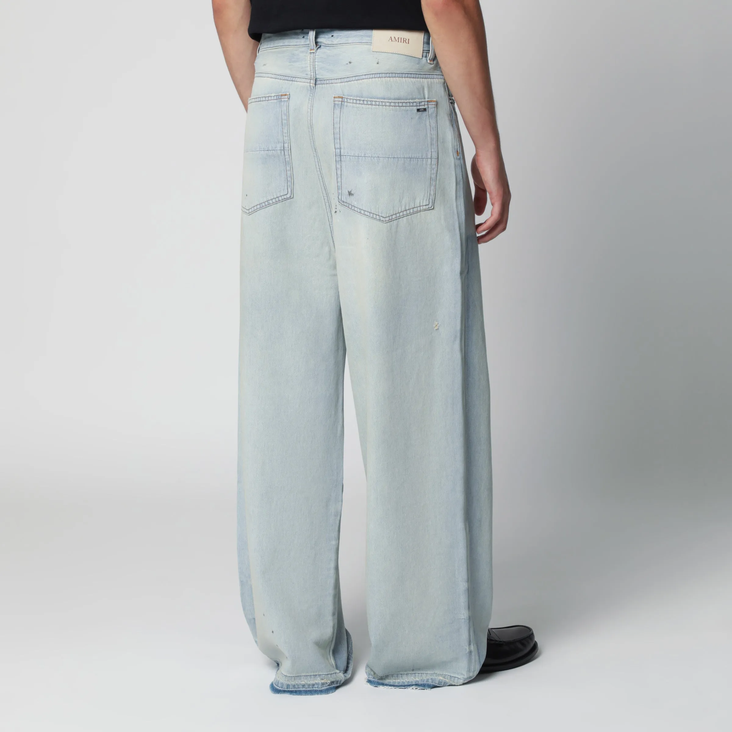 Light Blue Washed Wide-Leg Jeans sold by Wanan Luxury product image thumbnail 2