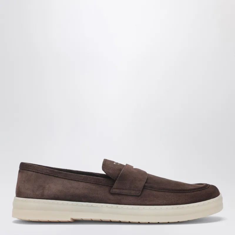 Brown Suede Loafers made by Prada