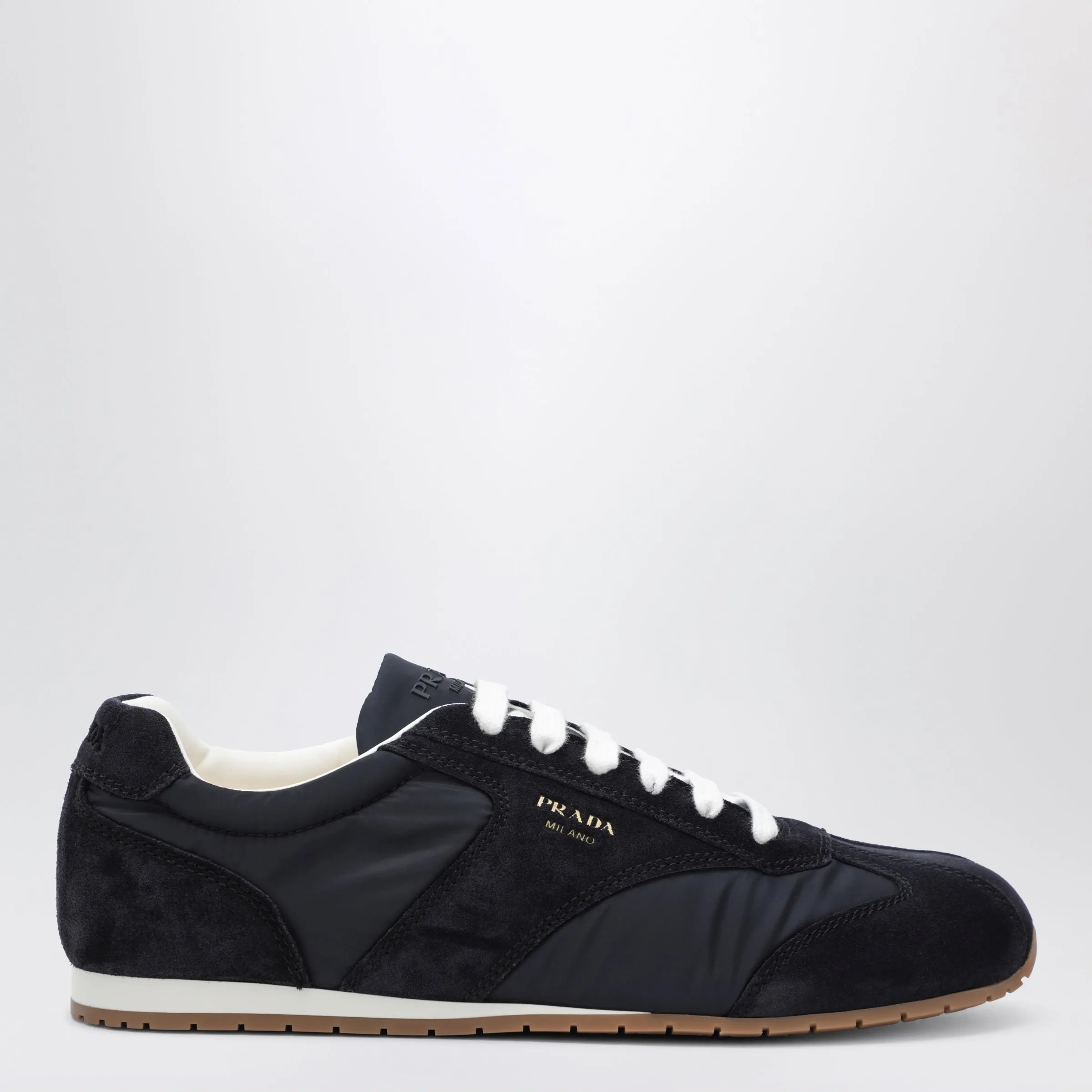Blue Fabric And Suede Sneakers sold by Wanan Luxury