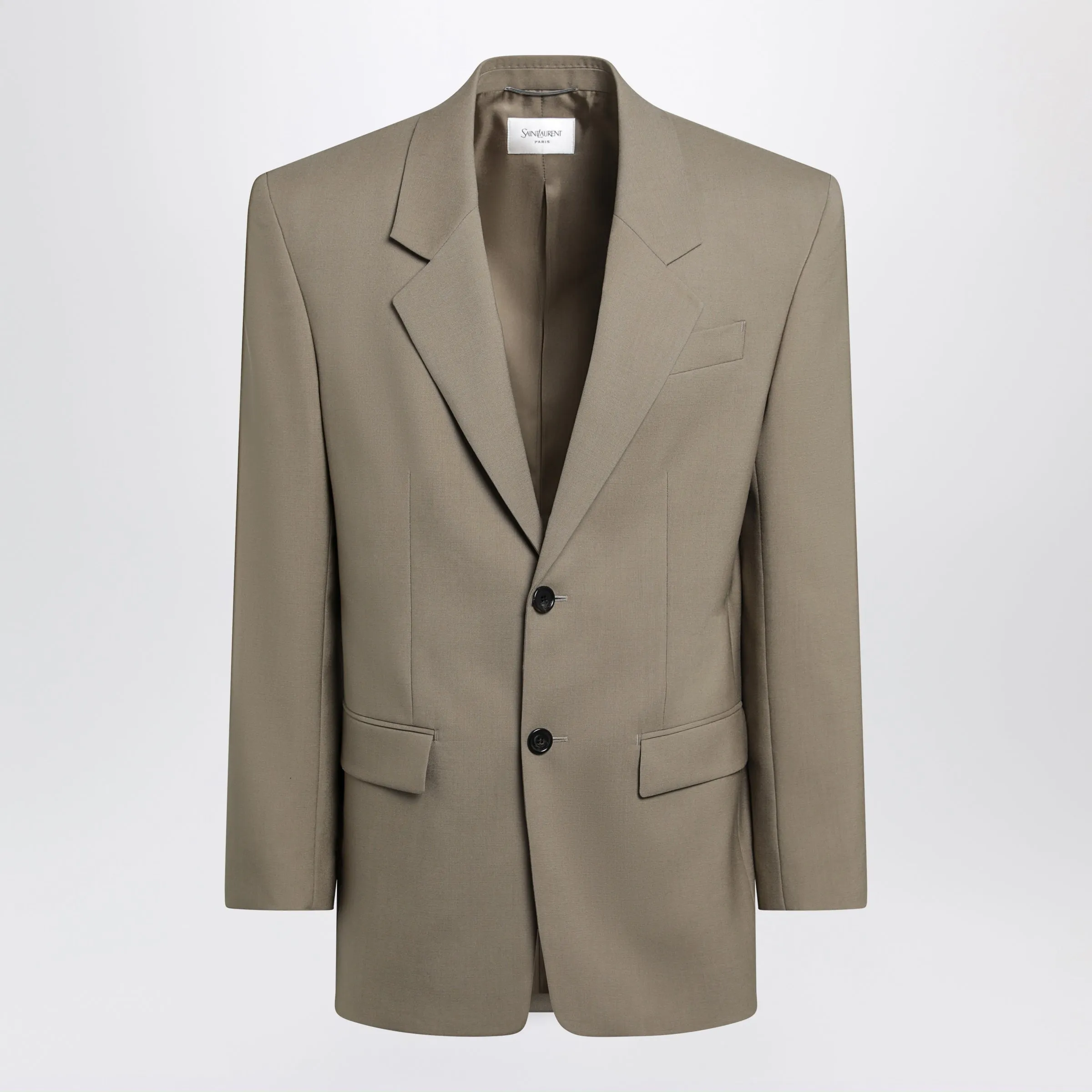 Beige Single-Breasted Wool And Mohair Jacket sold by Wanan Luxury