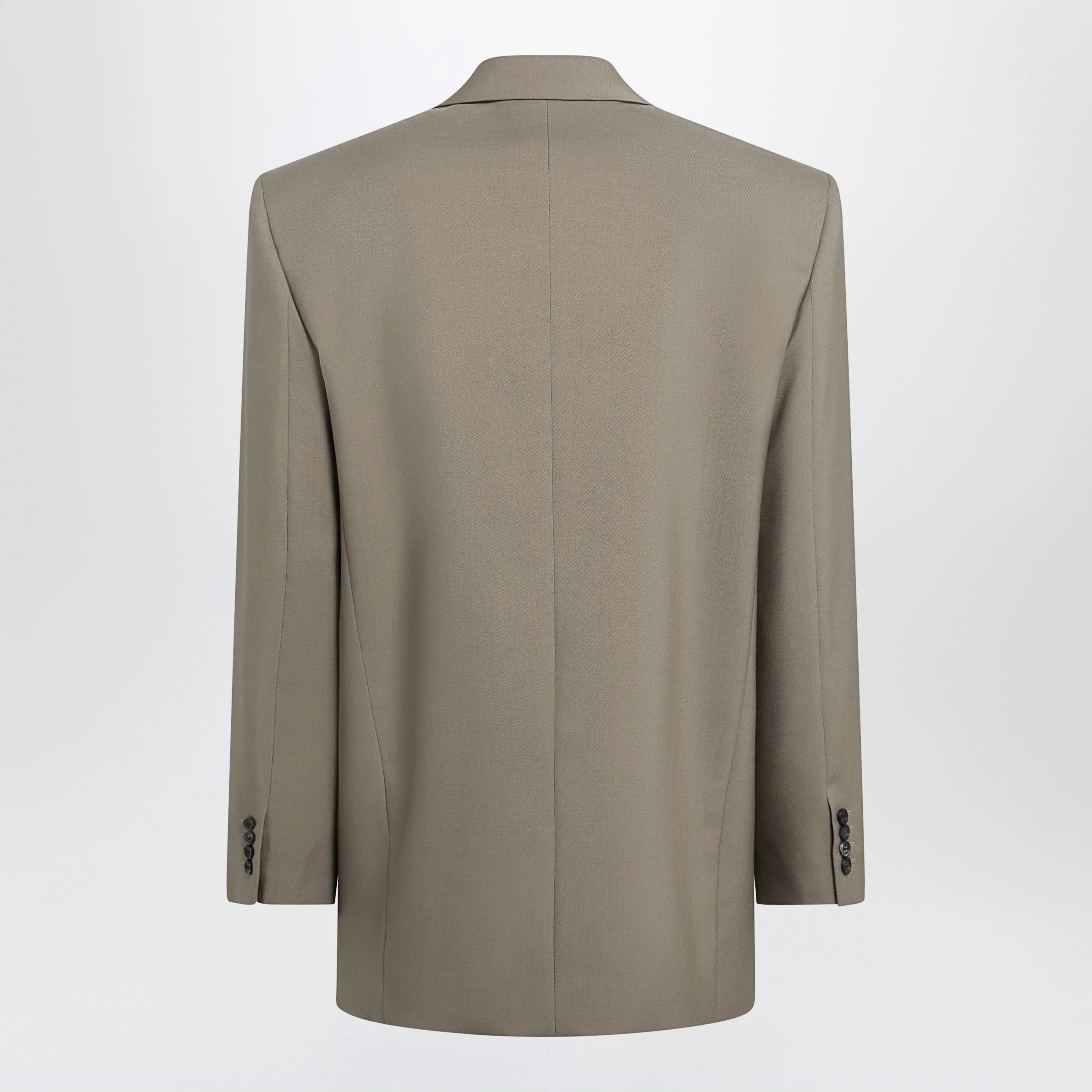 Beige Single-Breasted Wool And Mohair Jacket sold by Wanan Luxury product image thumbnail 2