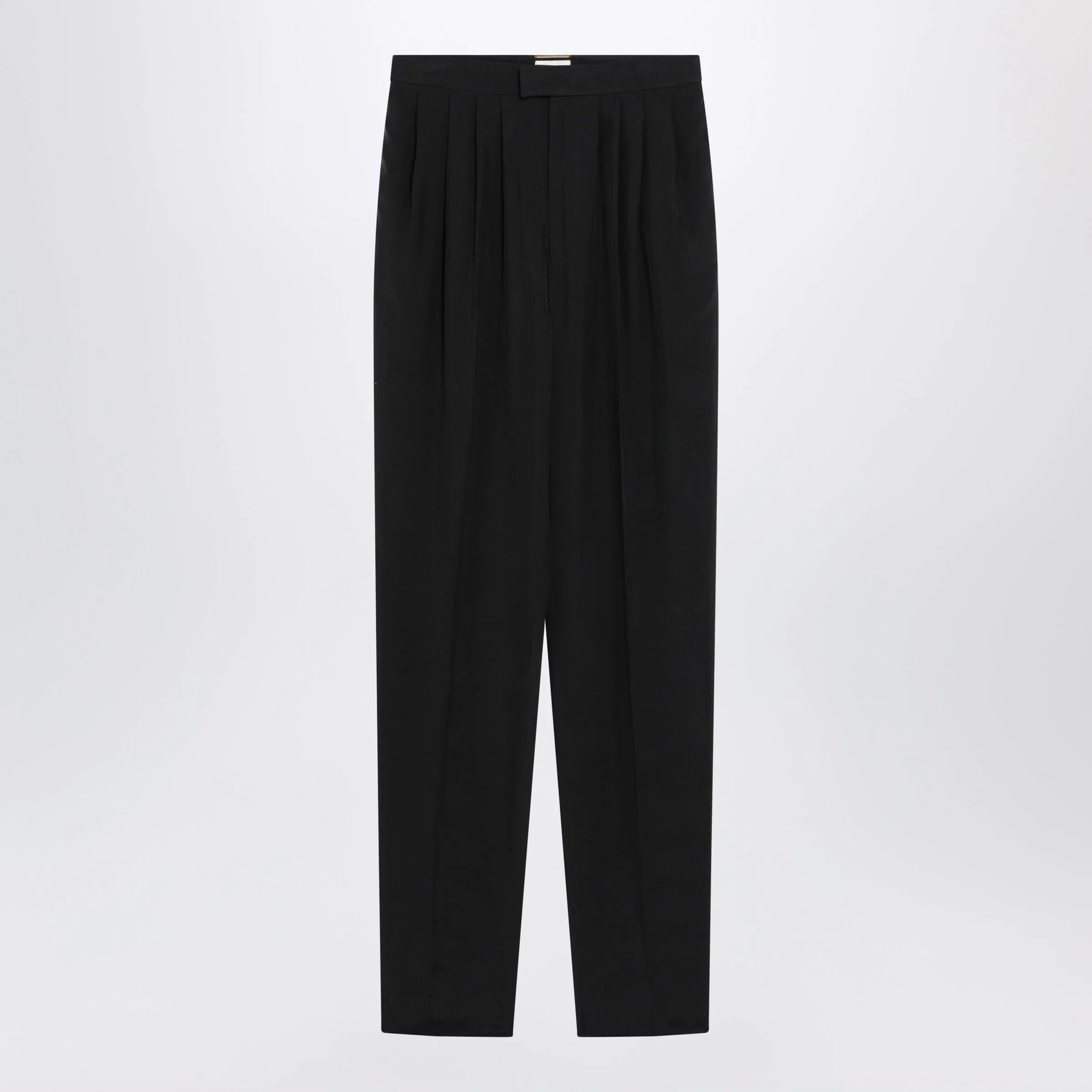 Tailored Trousers In Black Habutai Silk sold by Wanan Luxury