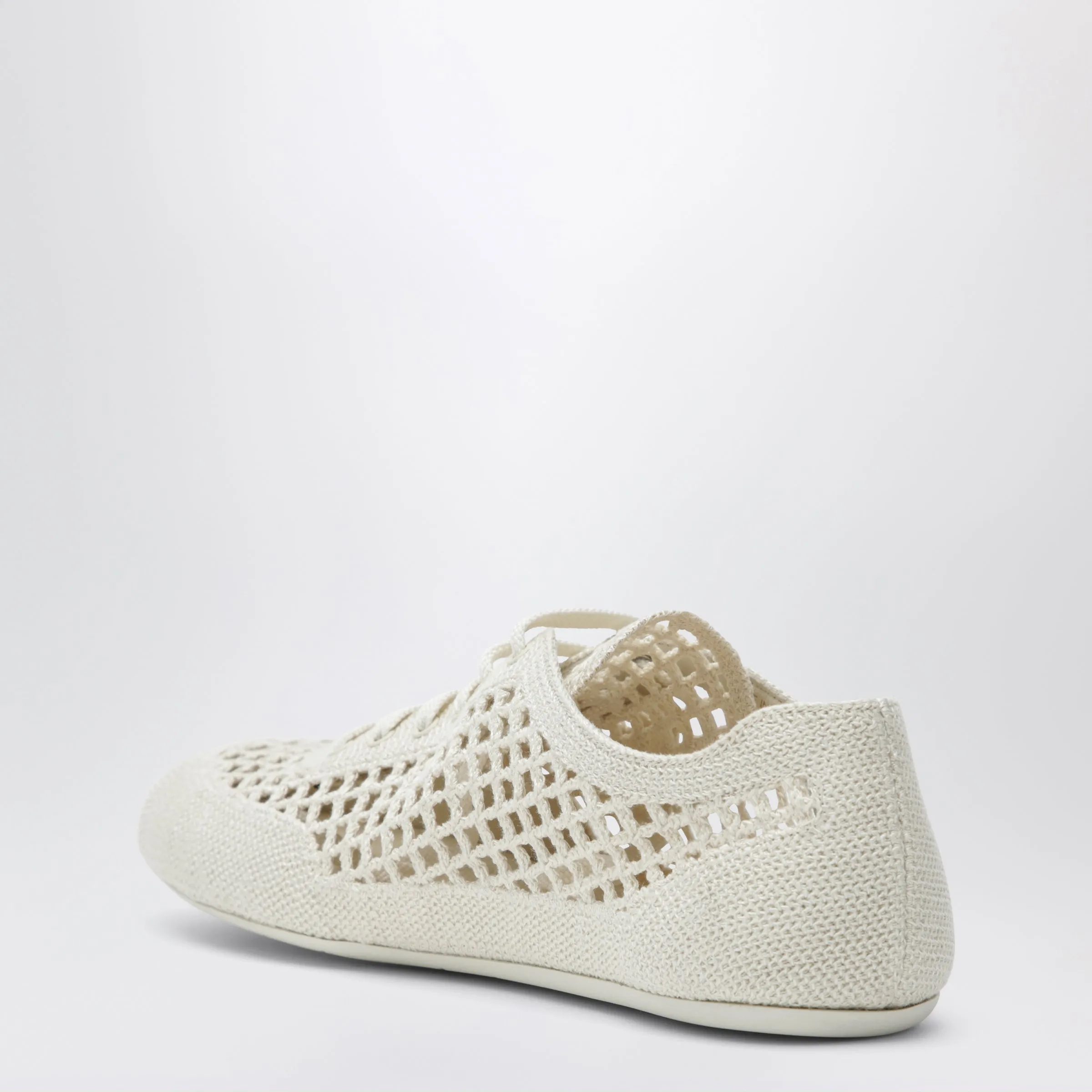 Collapse Sneakers In Ivory Crochet Knit sold by Wanan Luxury product image thumbnail 2