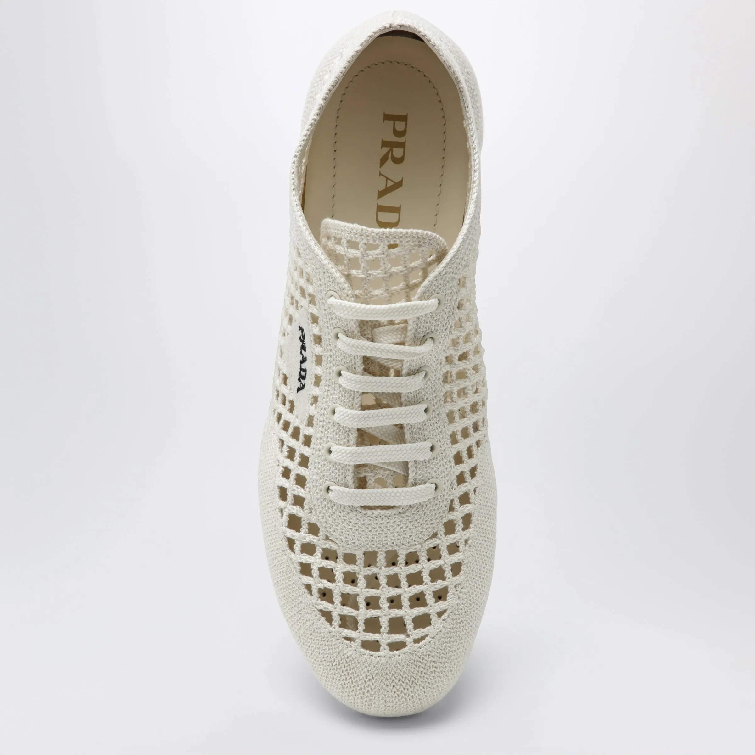 Collapse Sneakers In Ivory Crochet Knit sold by Wanan Luxury product image thumbnail 3