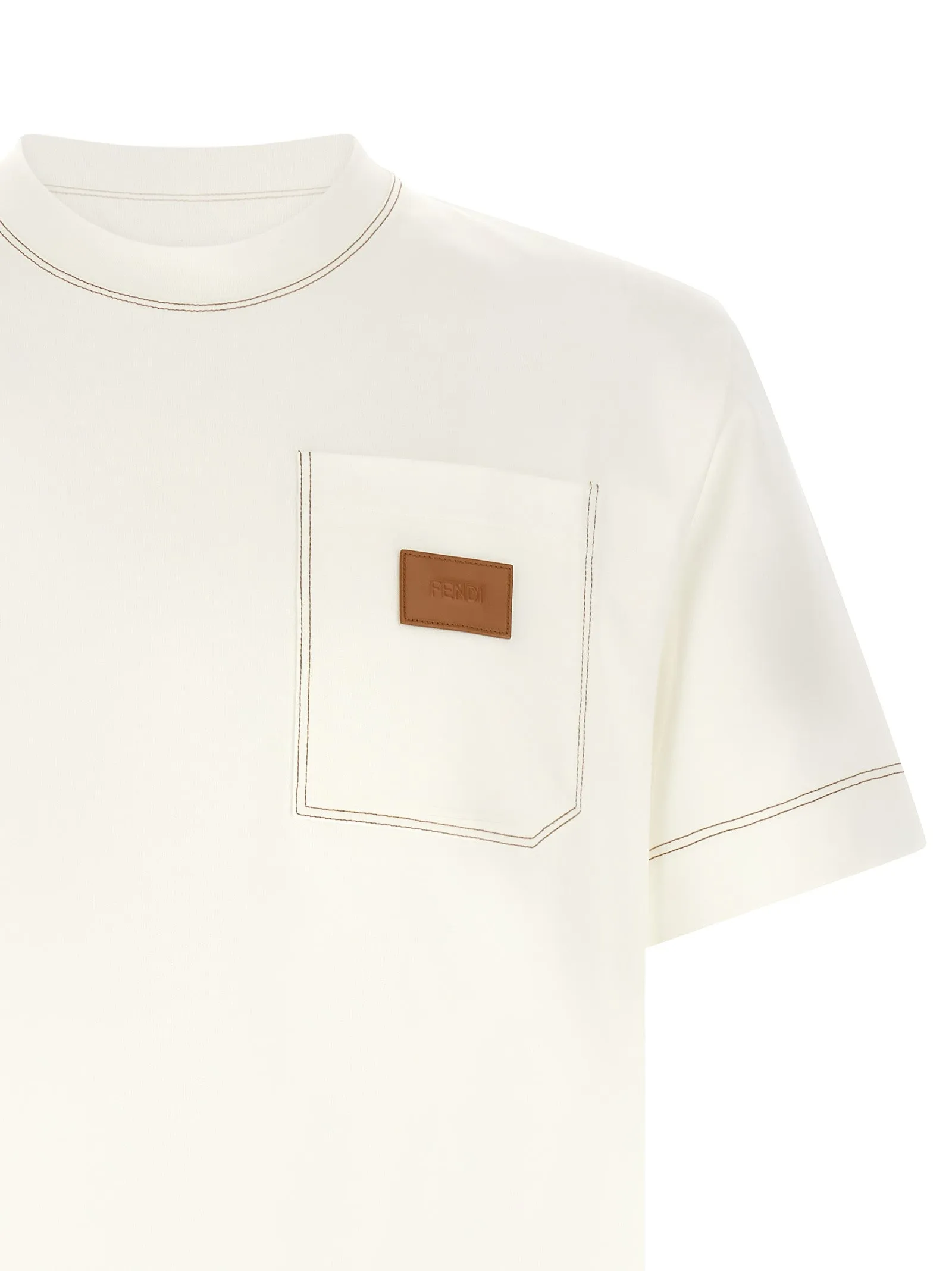 Patch Fendi T-Shirt White sold by Wanan Luxury product image thumbnail 3