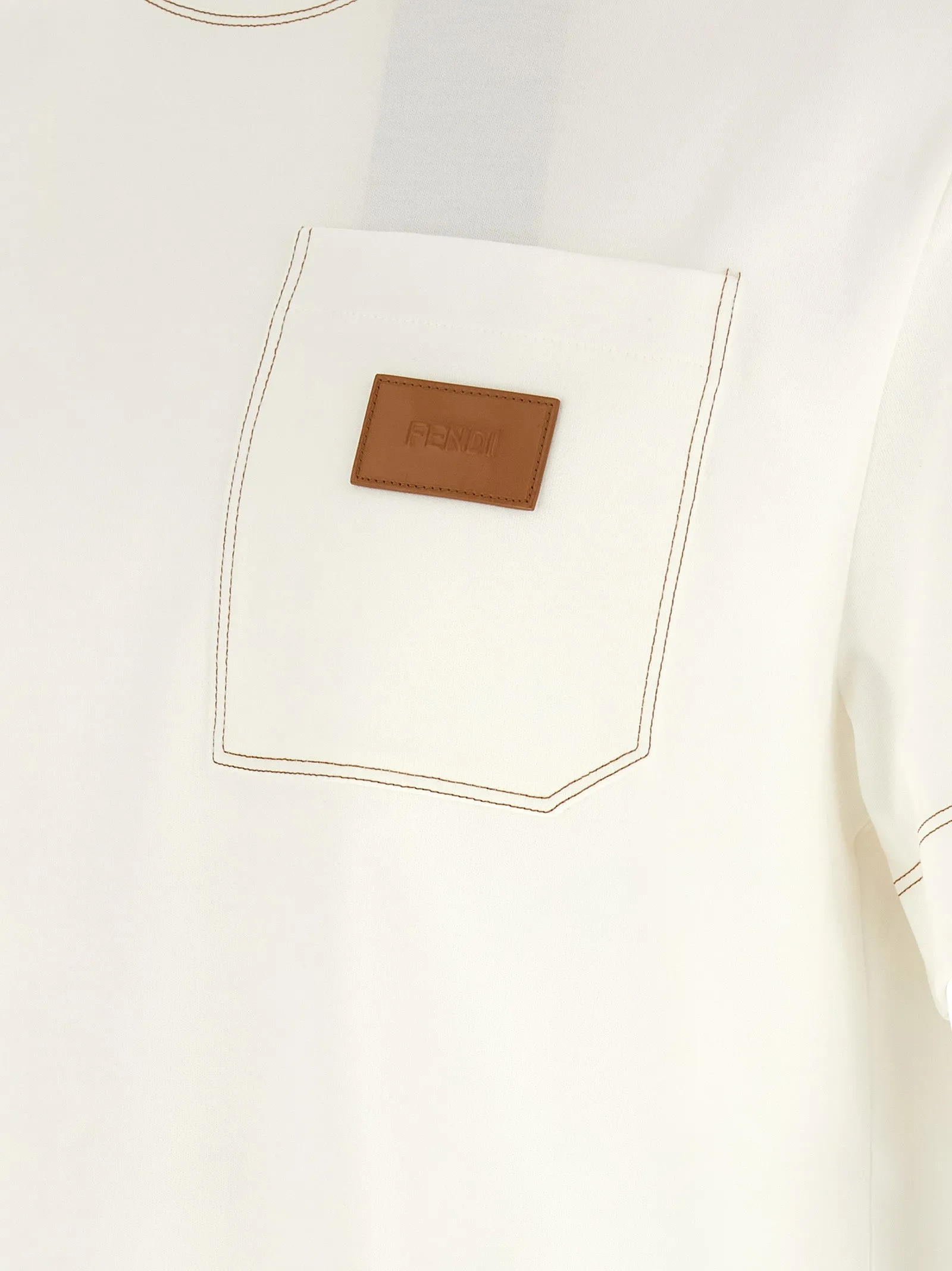 Patch Fendi T-Shirt White sold by Wanan Luxury product image thumbnail 4
